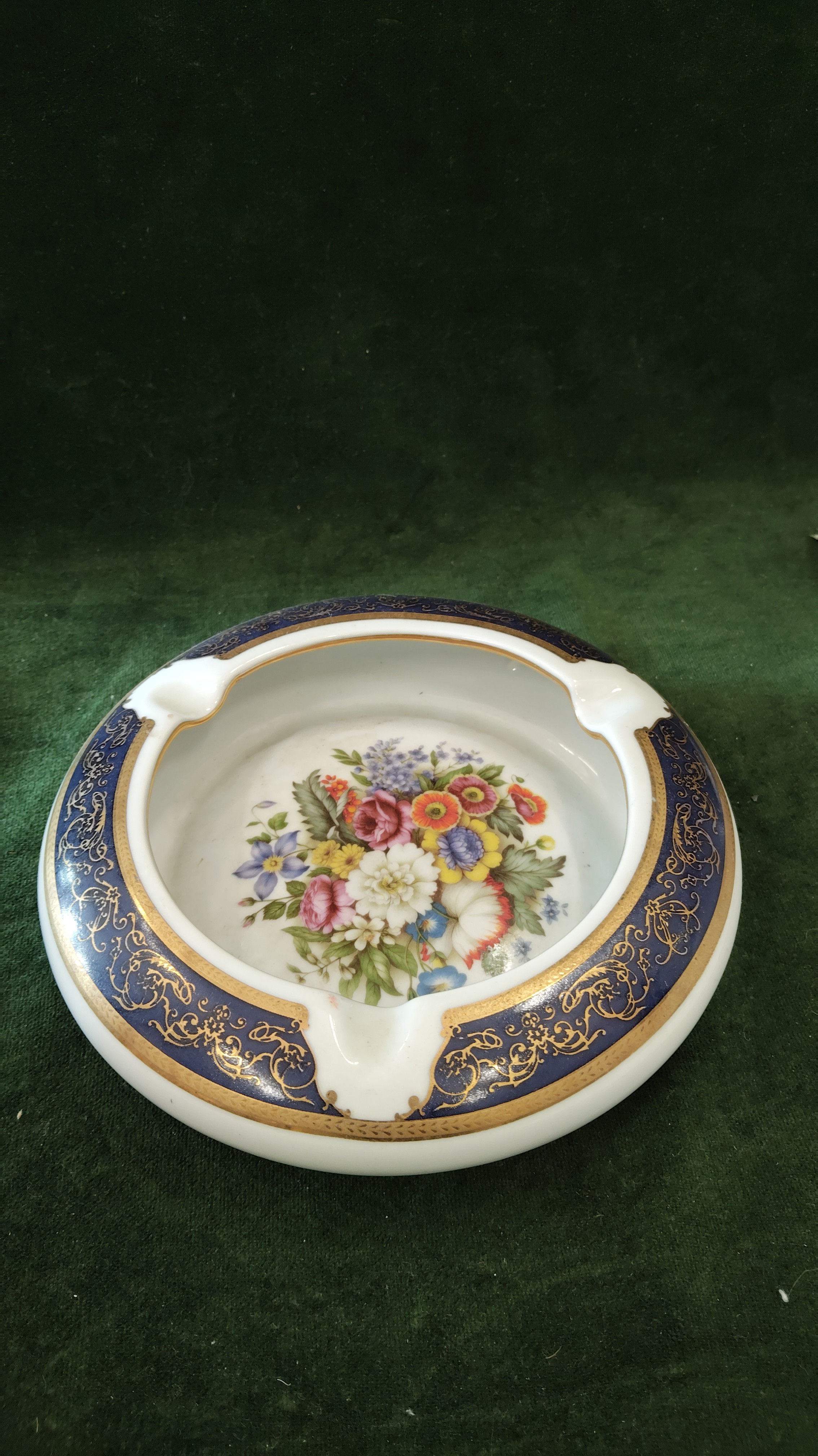 posacenere blu e dorato PRESTIGE