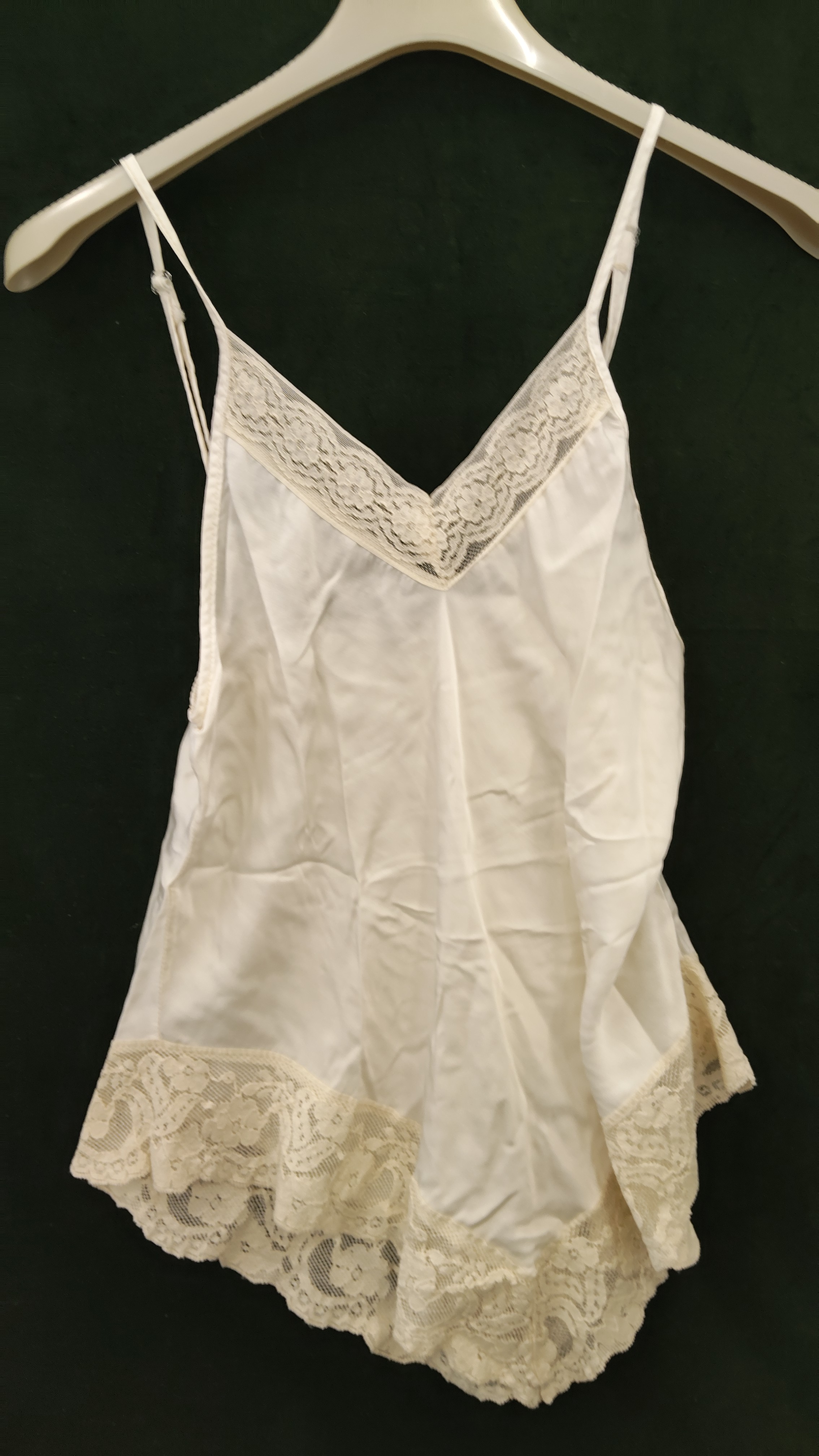  Canotte Bianca Dixie bordo in pizzo