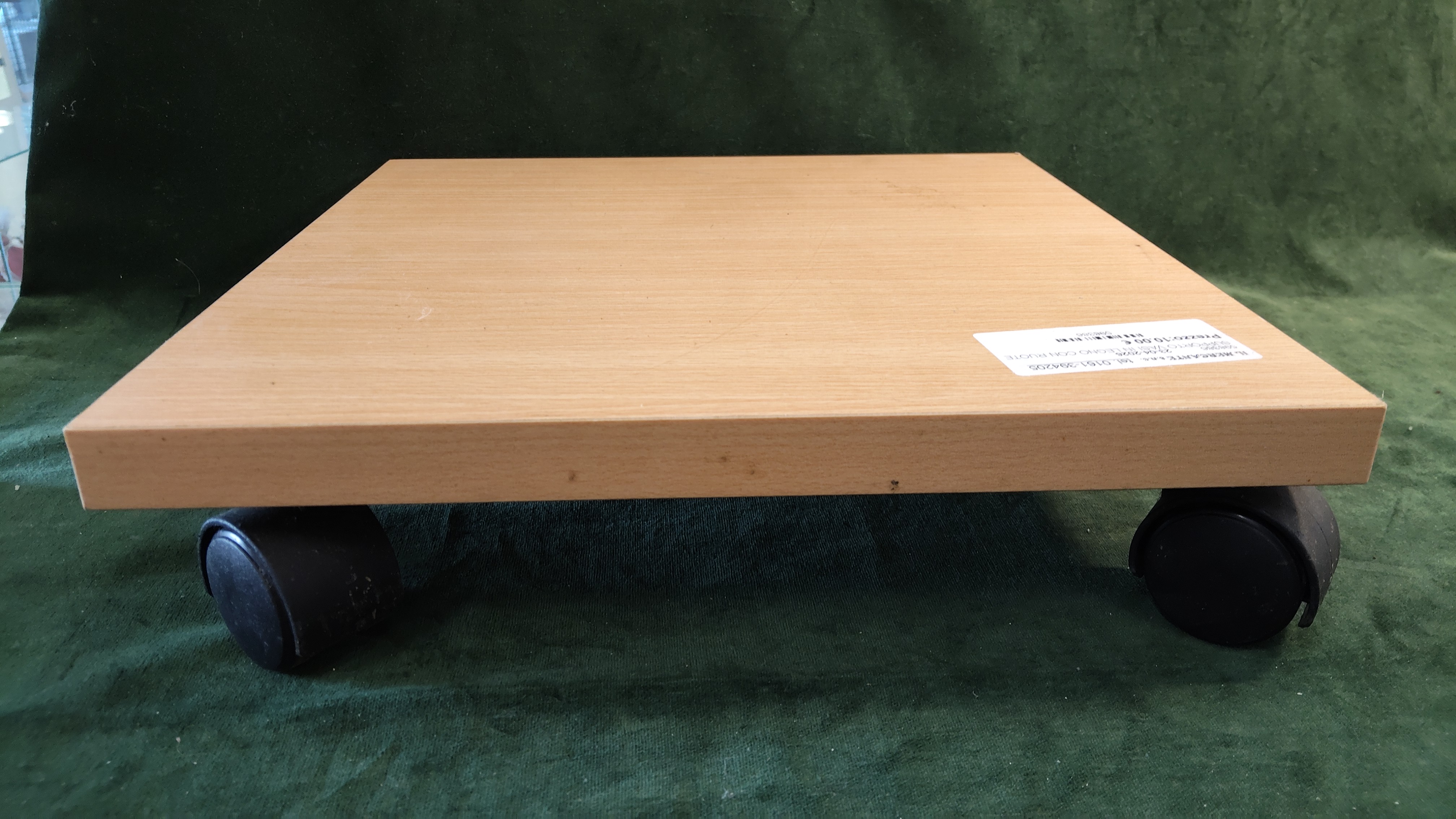 SUPPORTO VASI IN LEGNO CON RUOTE 