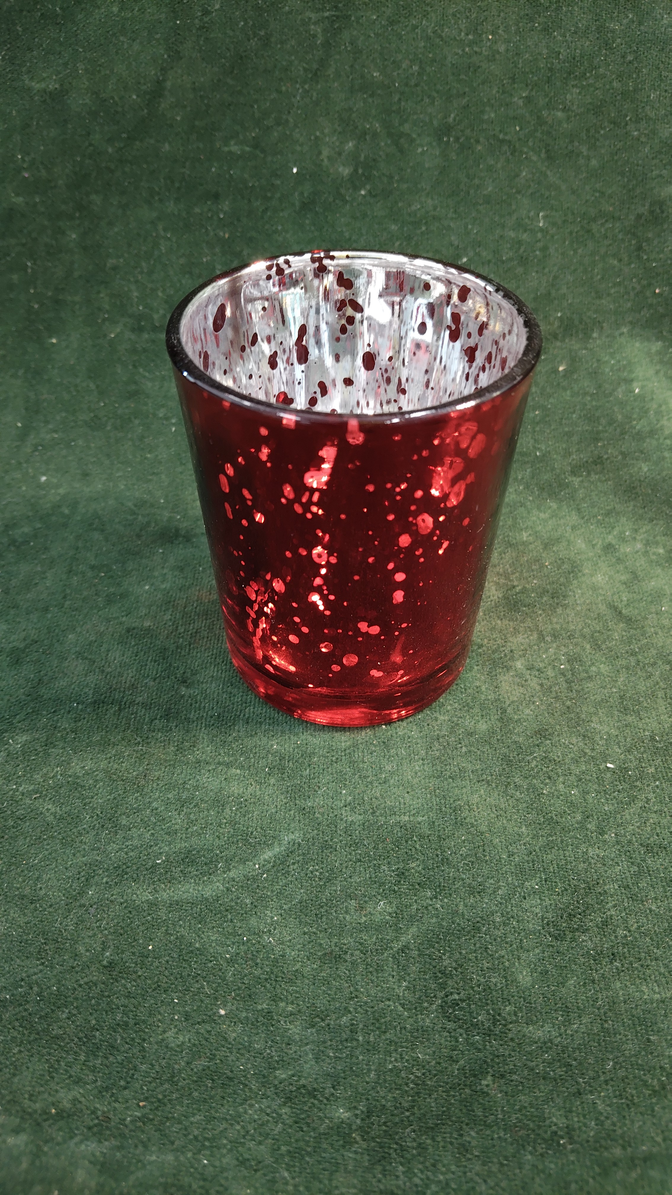 PORTA CANDELA ROSSO