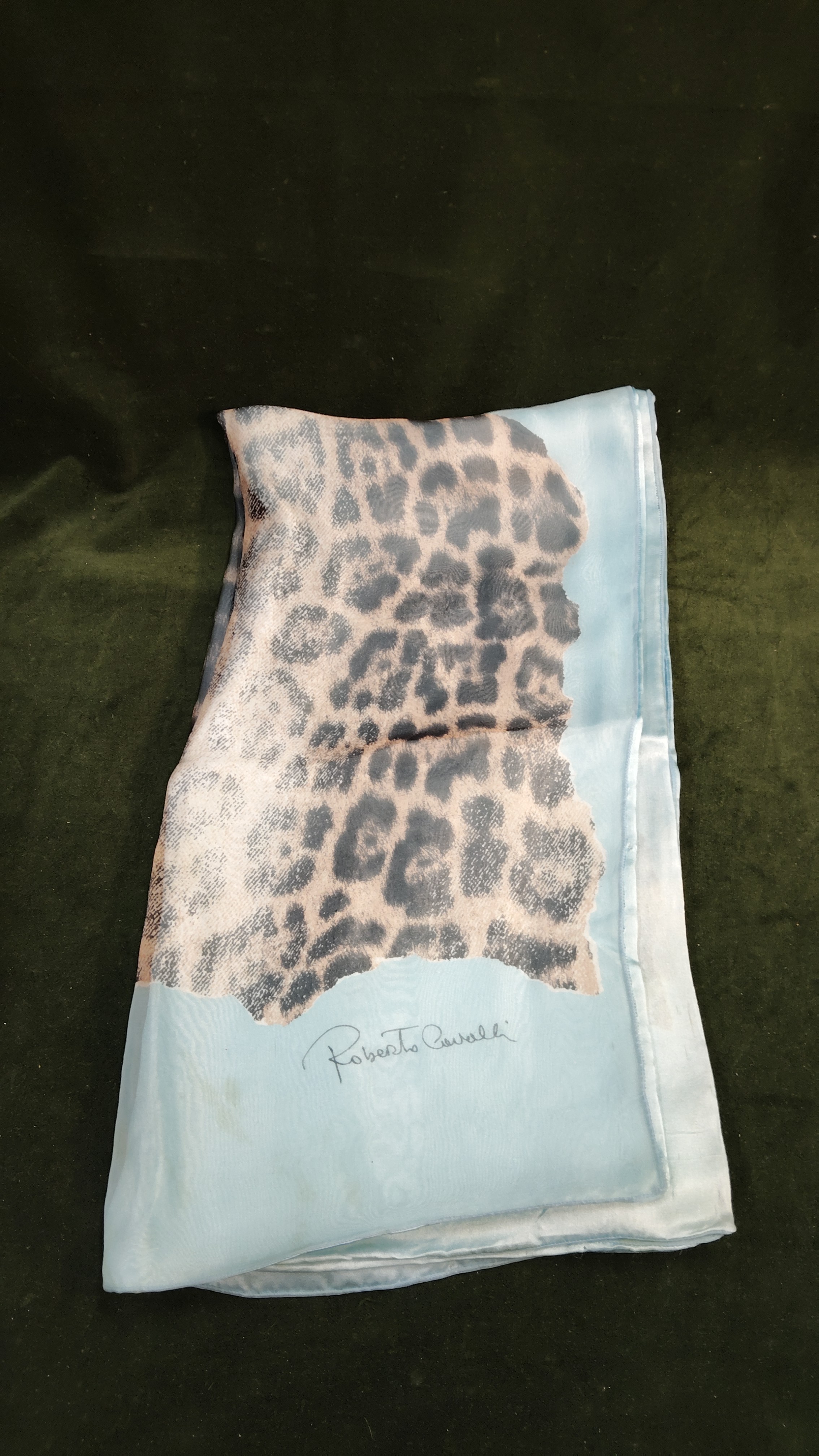 foulard azzurro ROBERTO CAVALLI