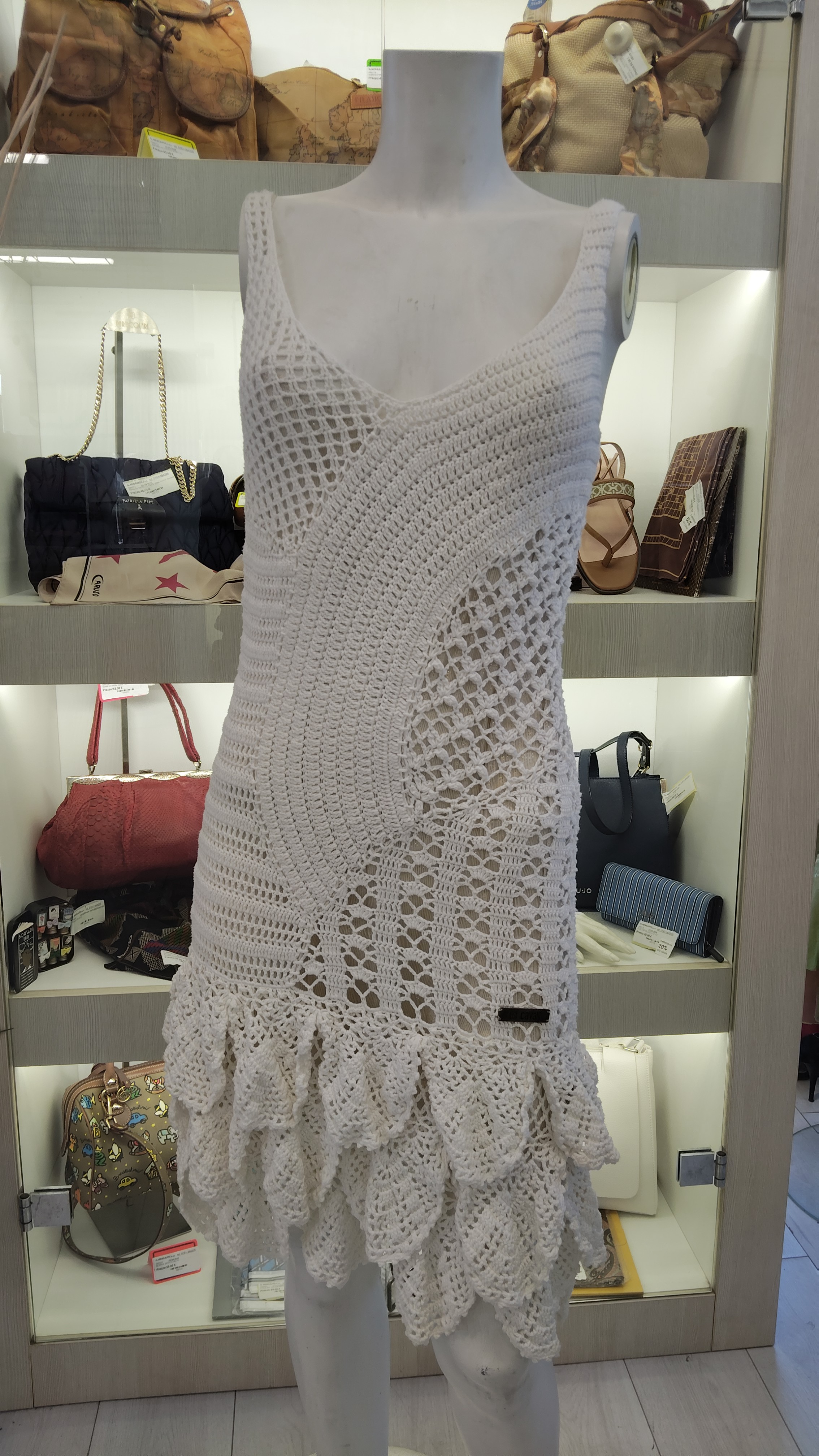 ROBERTO CAVALLI vest. bianco ricamato