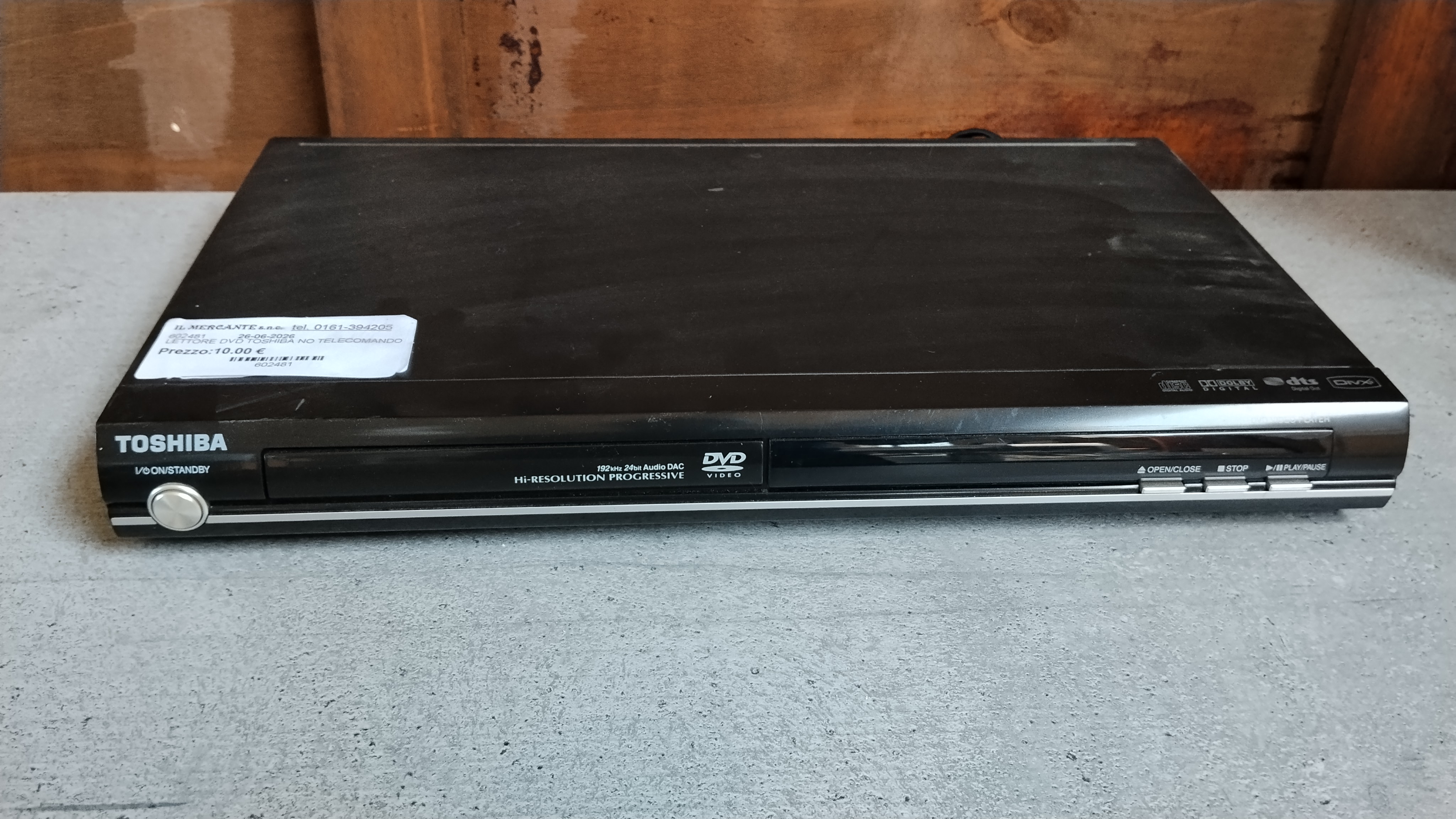 LETTORE DVD TOSHIBA NO TELECOMANDO