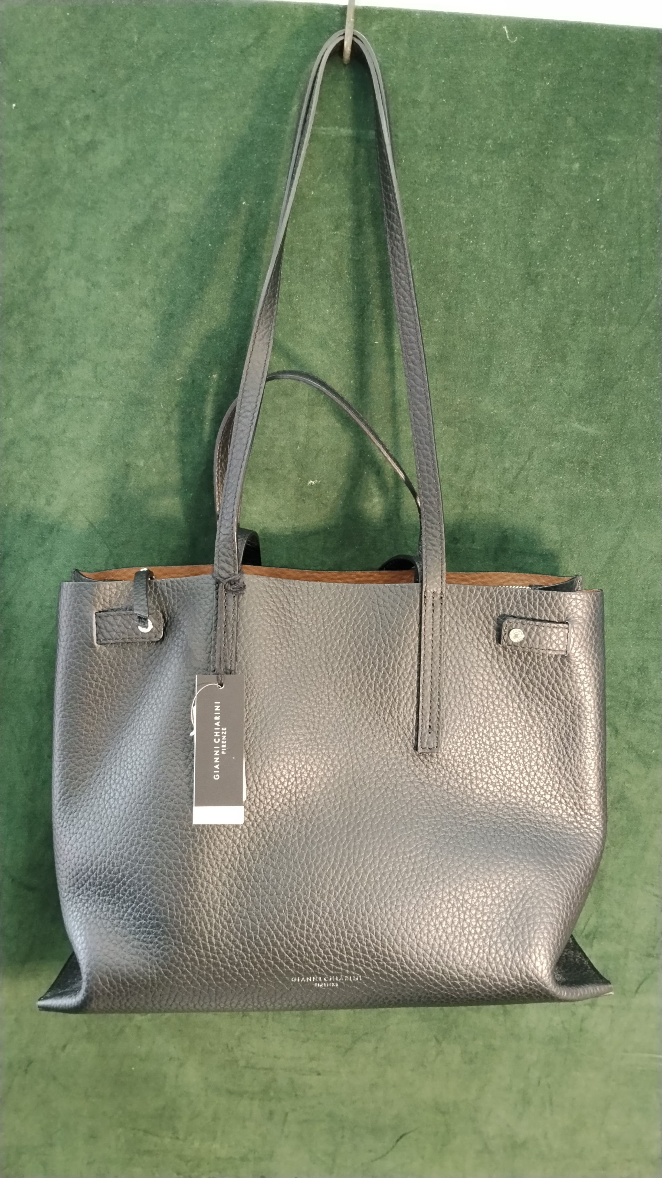 GIANNI CHIARINI borsa nera in pelle