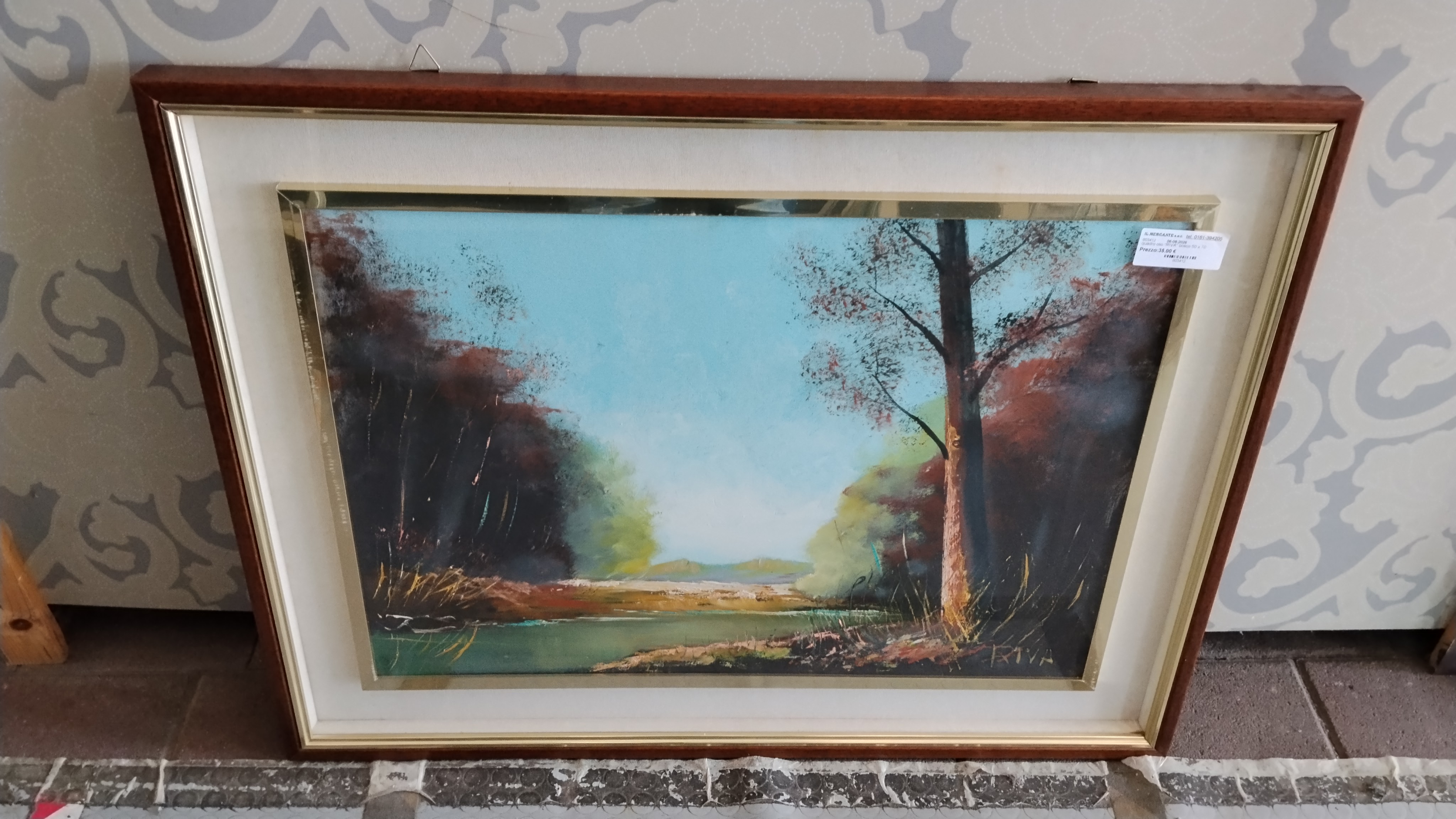 quadro olio "RIVA" bosco 50 x 70