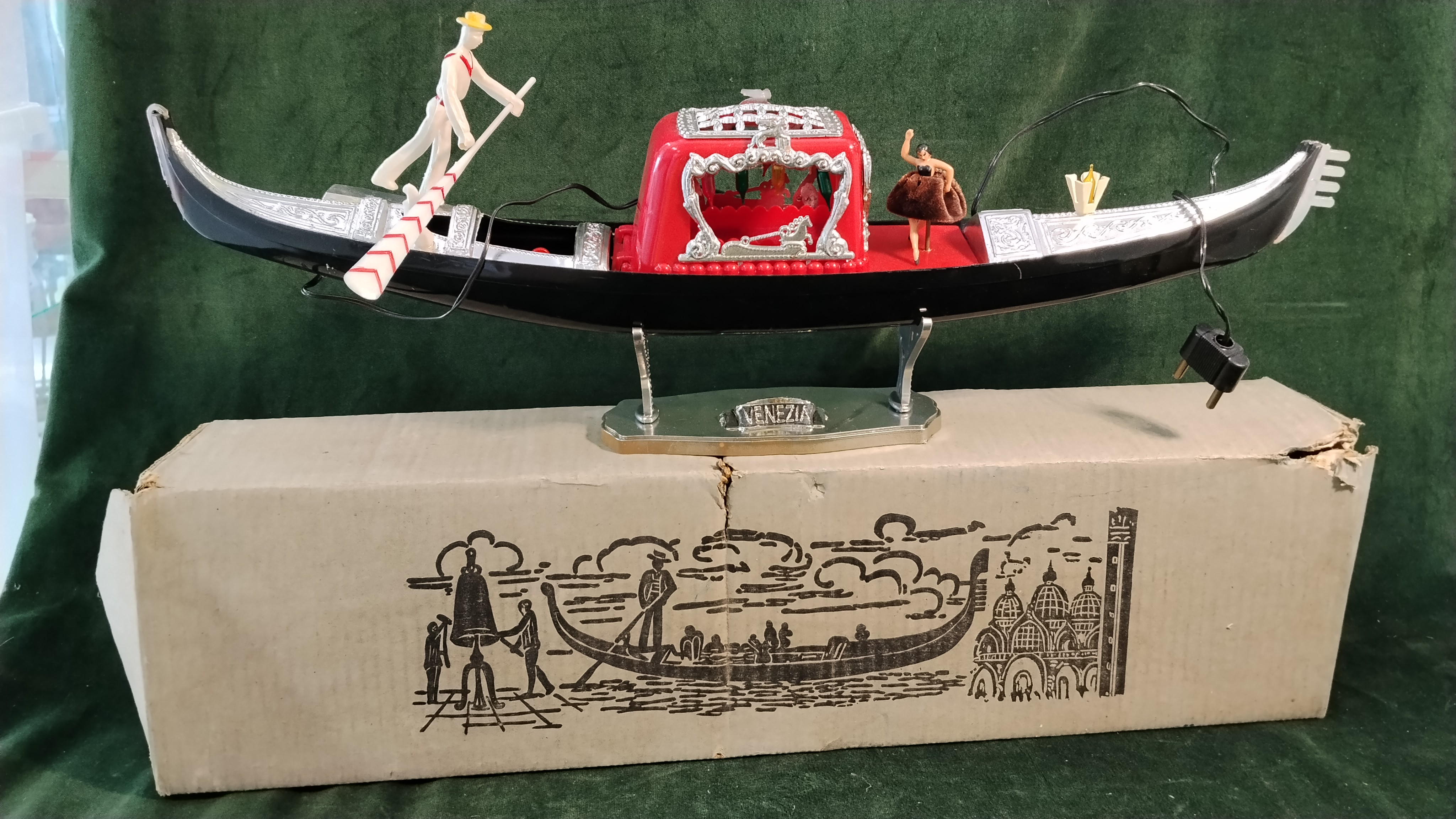GONDOLA VENEZIANA  vintage con luci
