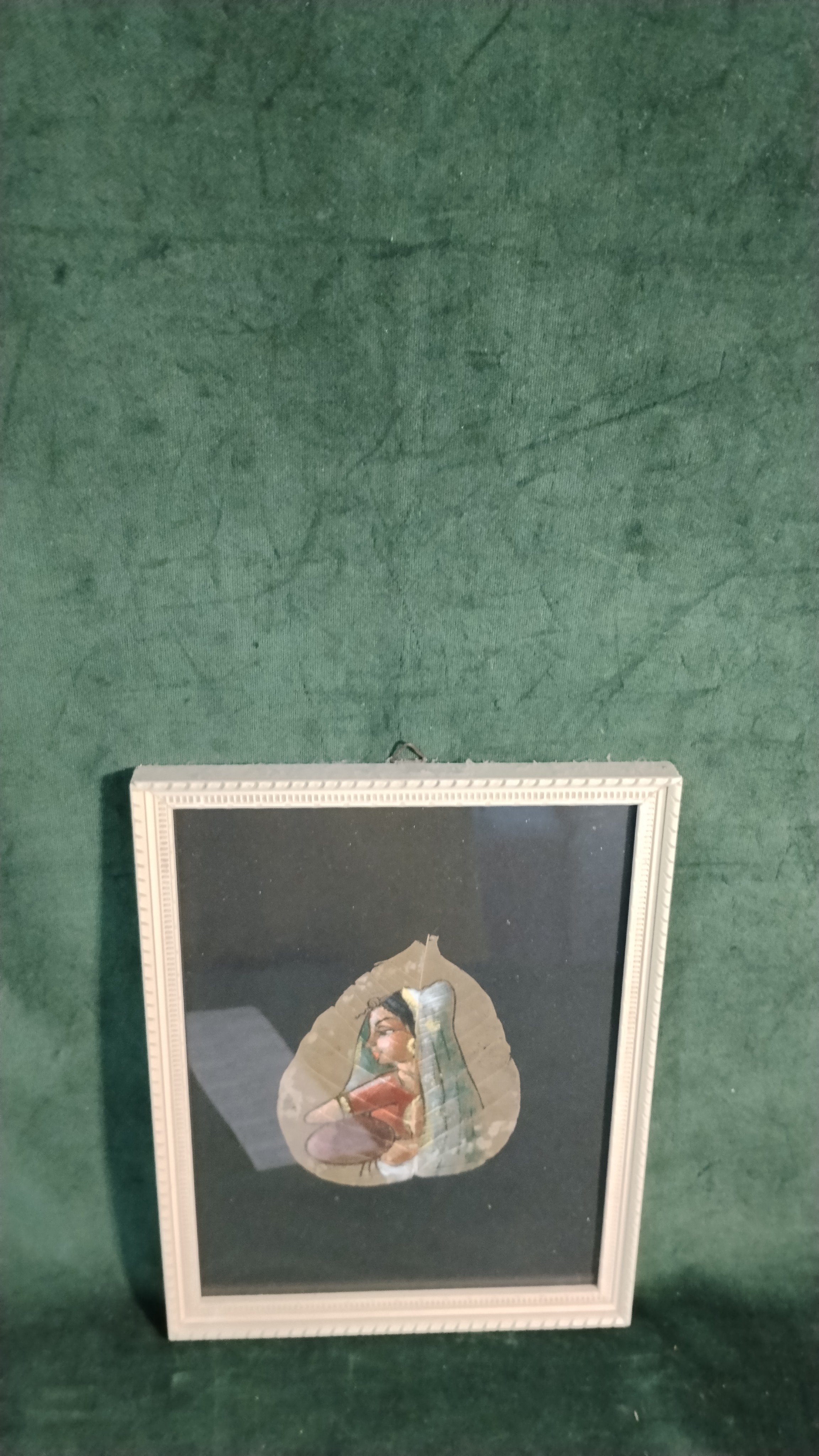QUADRO CON FOGLIA DIPINTA