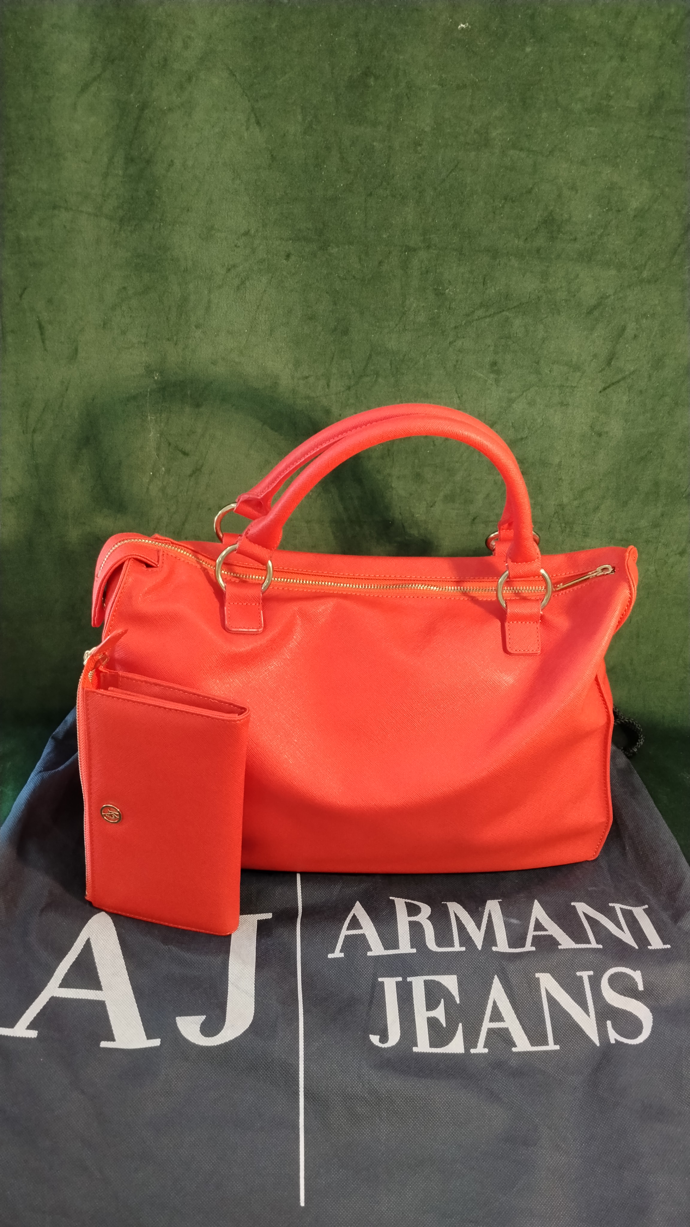 ARMANI borsa arancione (spelata nel manico)