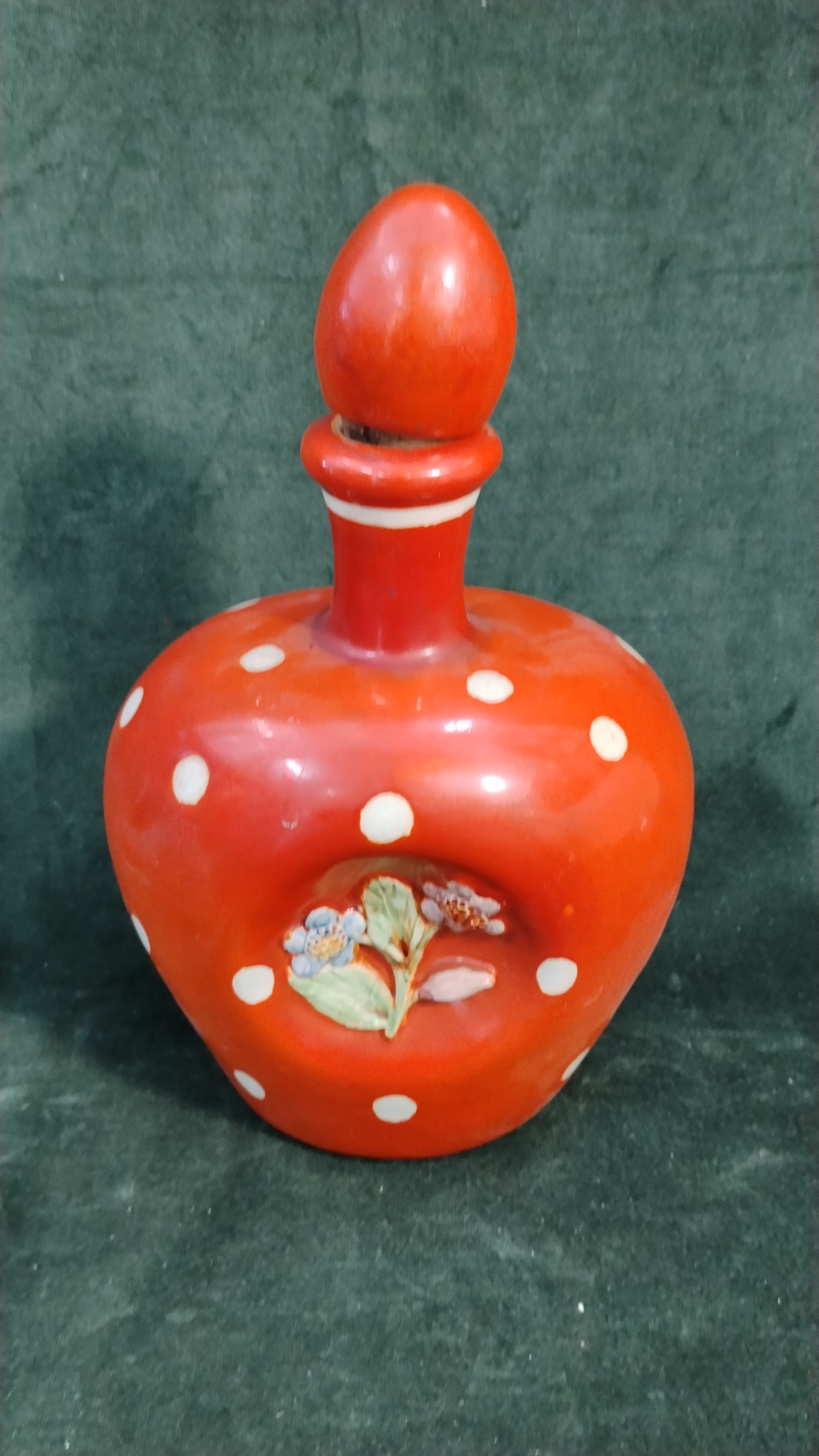 BOTTIGLIA VINTAGE POIS CERAMICA MAIOLICA PERUGIA