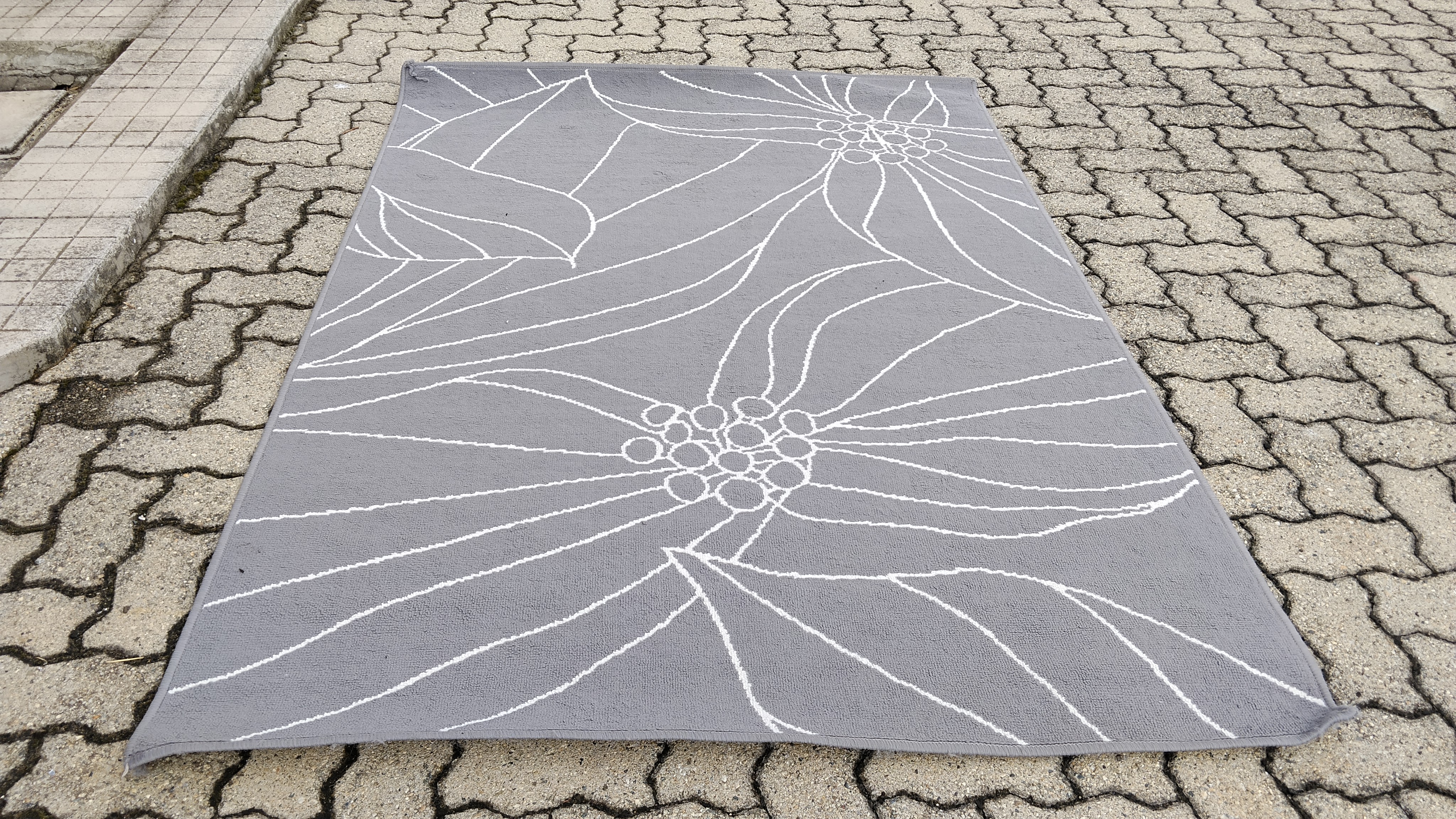 GISLEV tappeto grigio 133 x 195