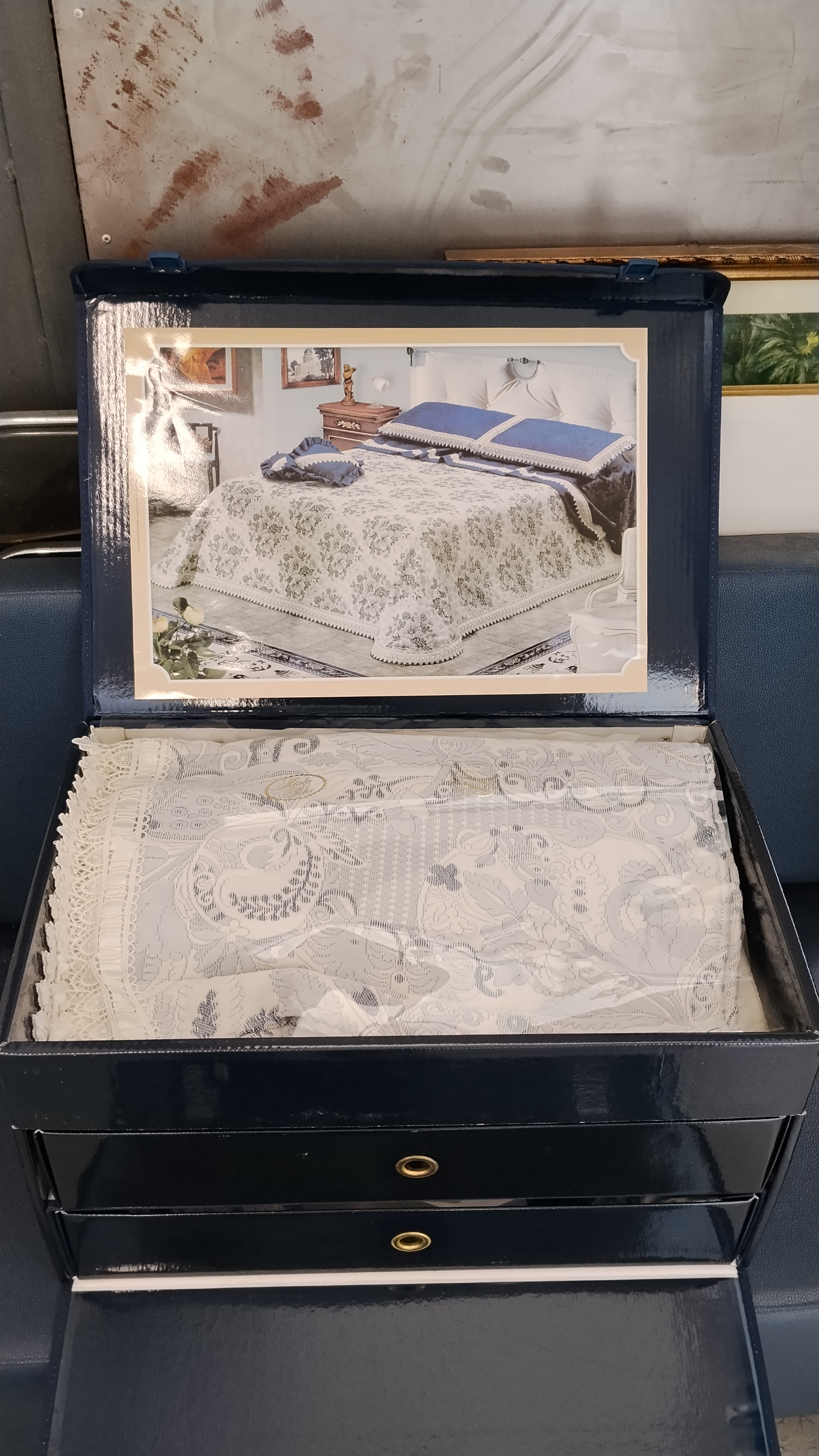 SET COPPIA DI MANTOVANE PER TENDE+CUSCINI
