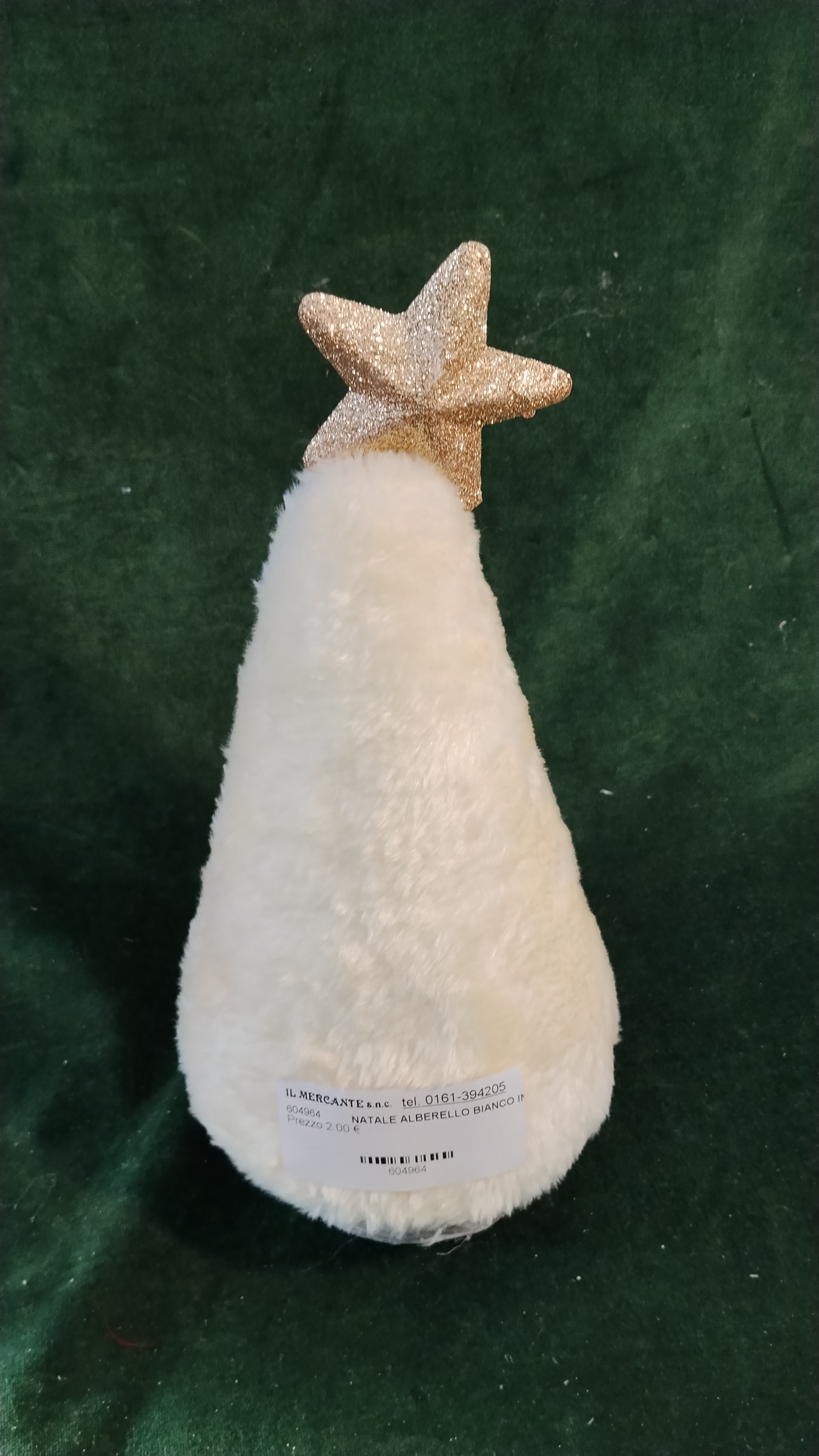 NATALE ALBERELLO BIANCO IN SPUGNA
