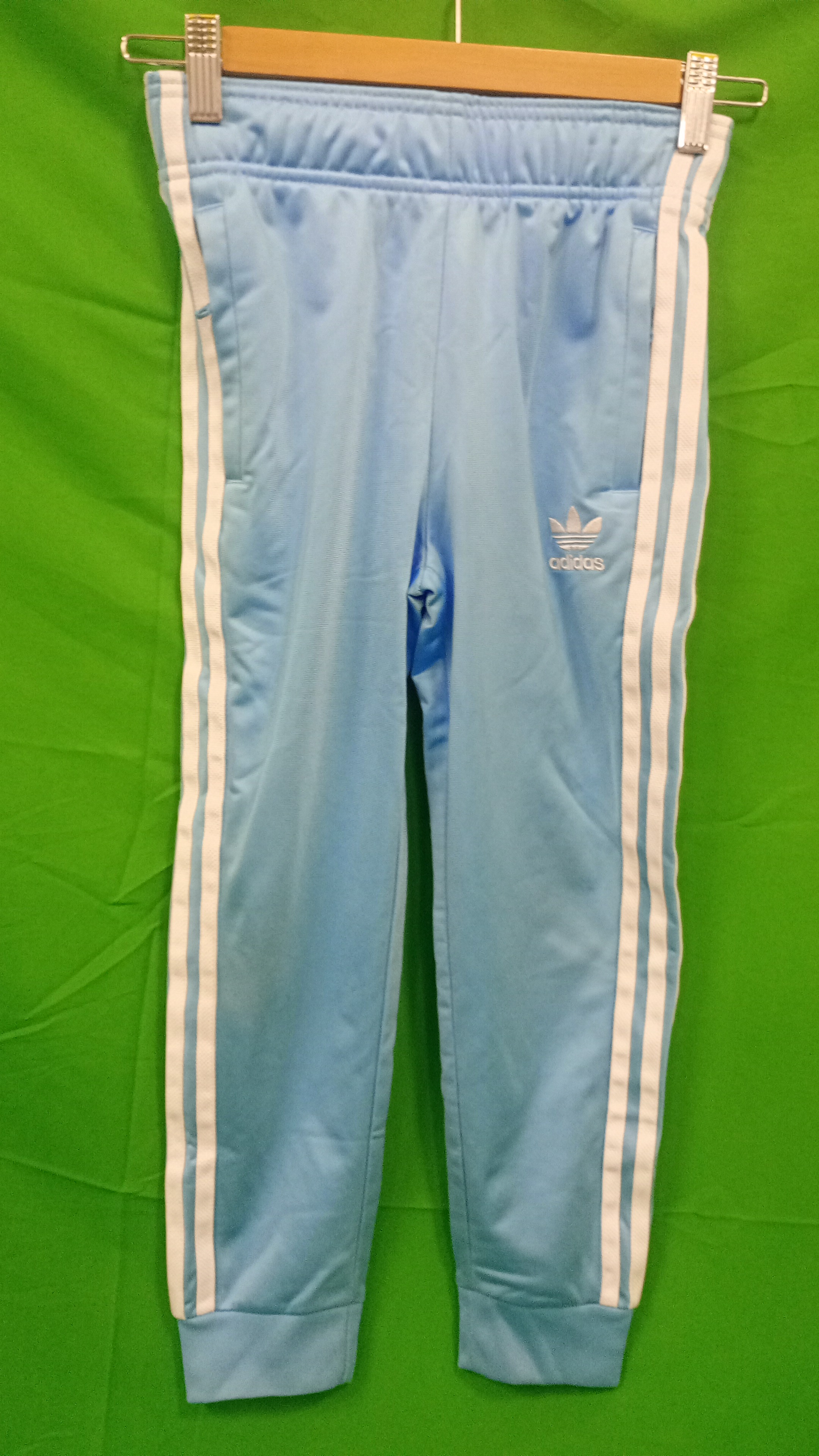 ADIDAS pant. azzurro tg.7-8