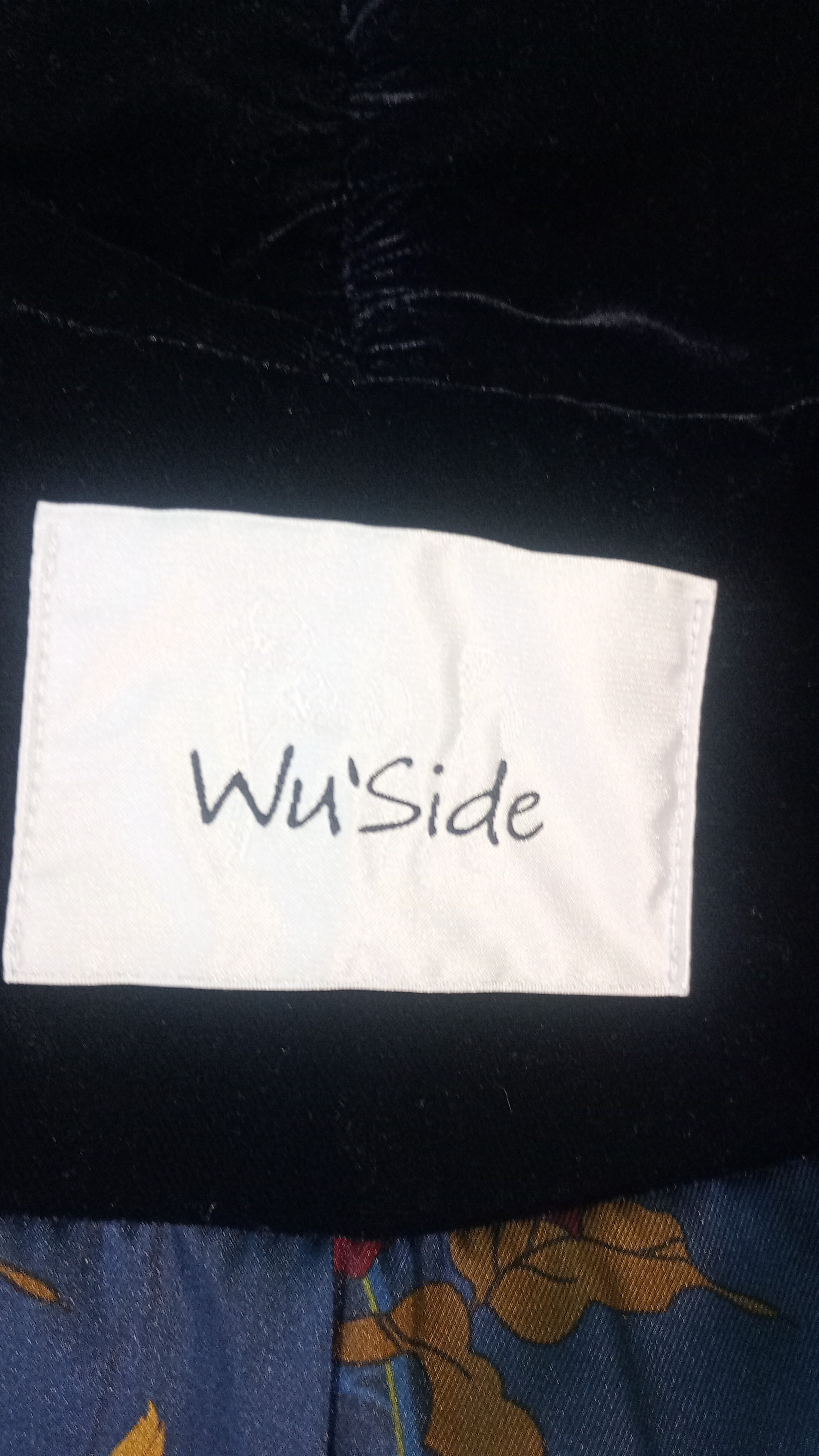 Wu&lsquo;side casacca in velluto blu