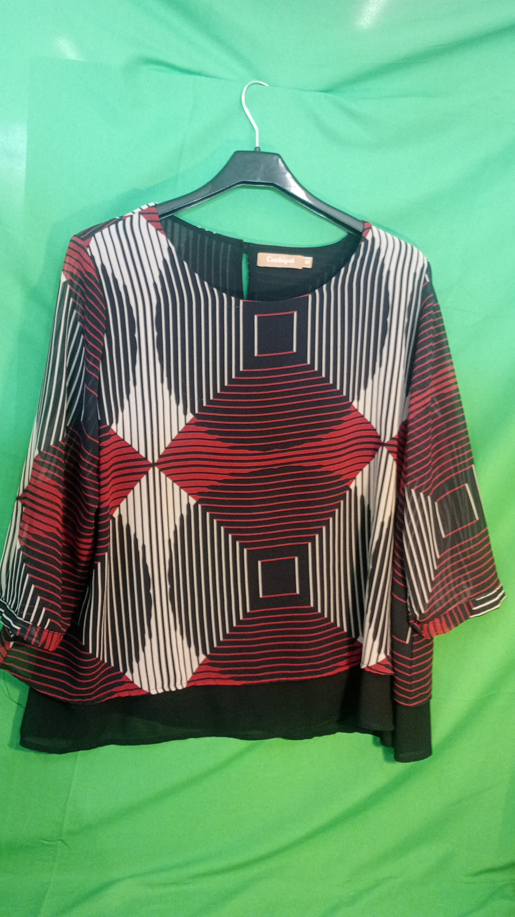 CONBIPEL maglia blu rossa beige