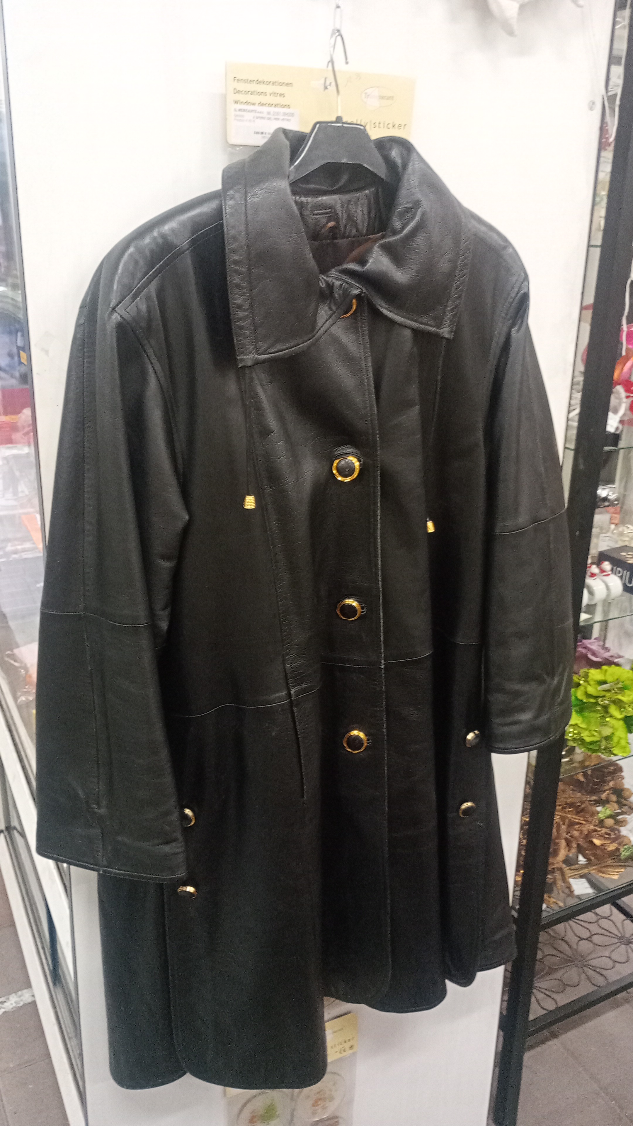 CARI&lsquo; cappotto lungo in pelle