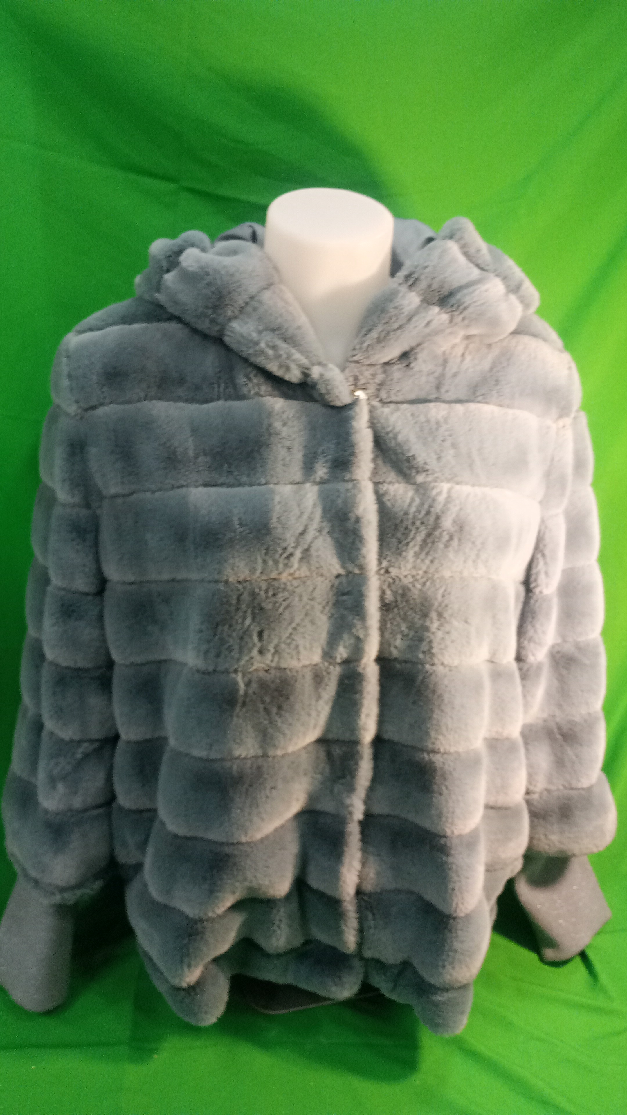 Conbipel giacca pelo azzurro 48