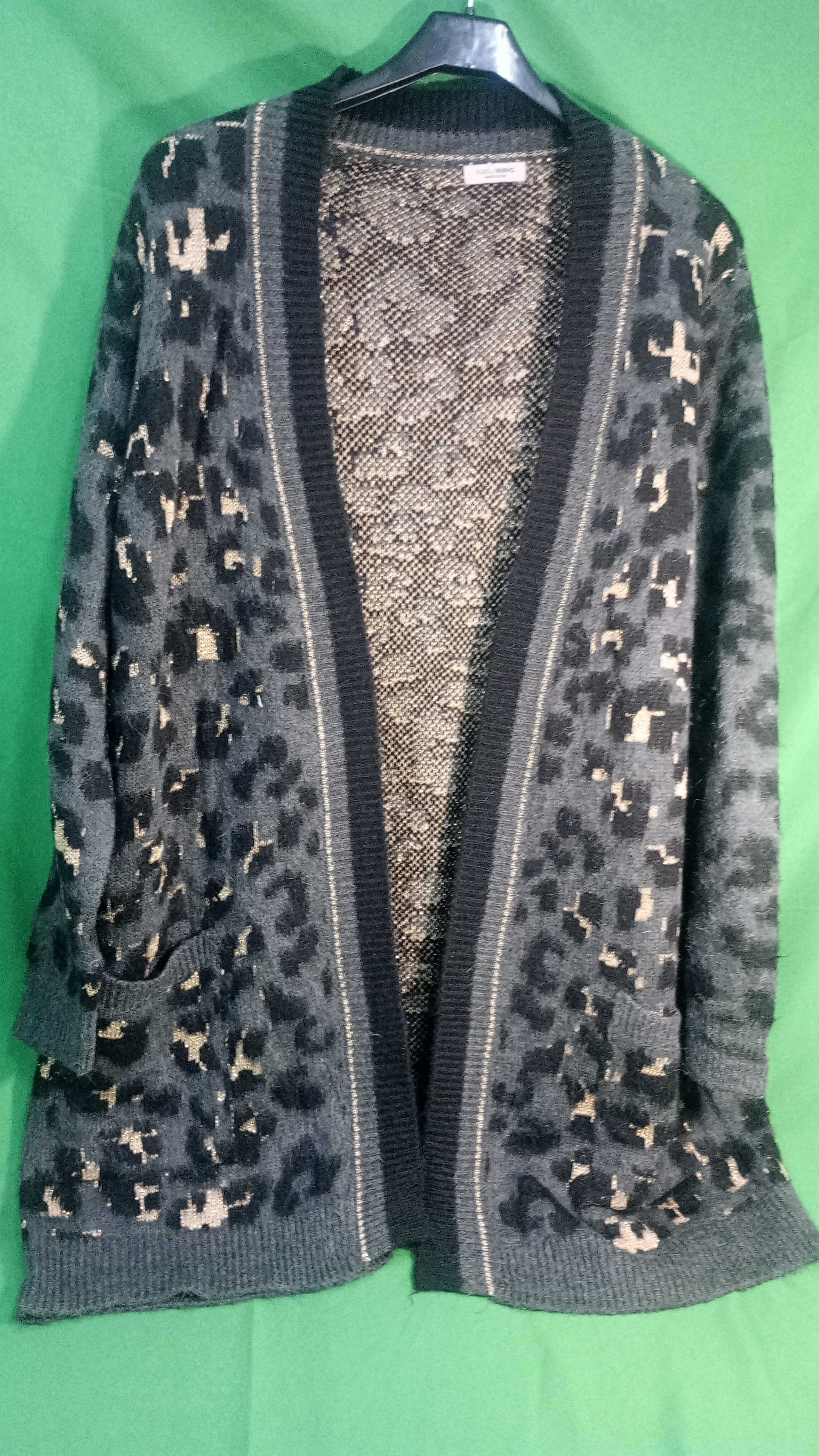 FIORELLA RUBINO cardigan grigio e oro