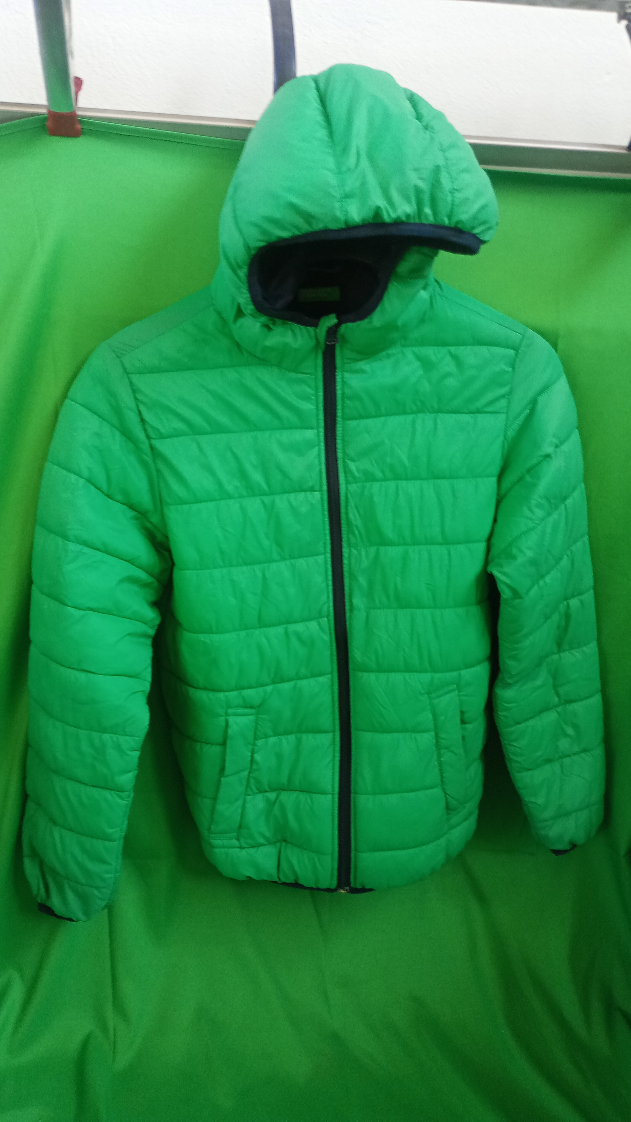 BENETTON piumino verde e blu tg.10-11