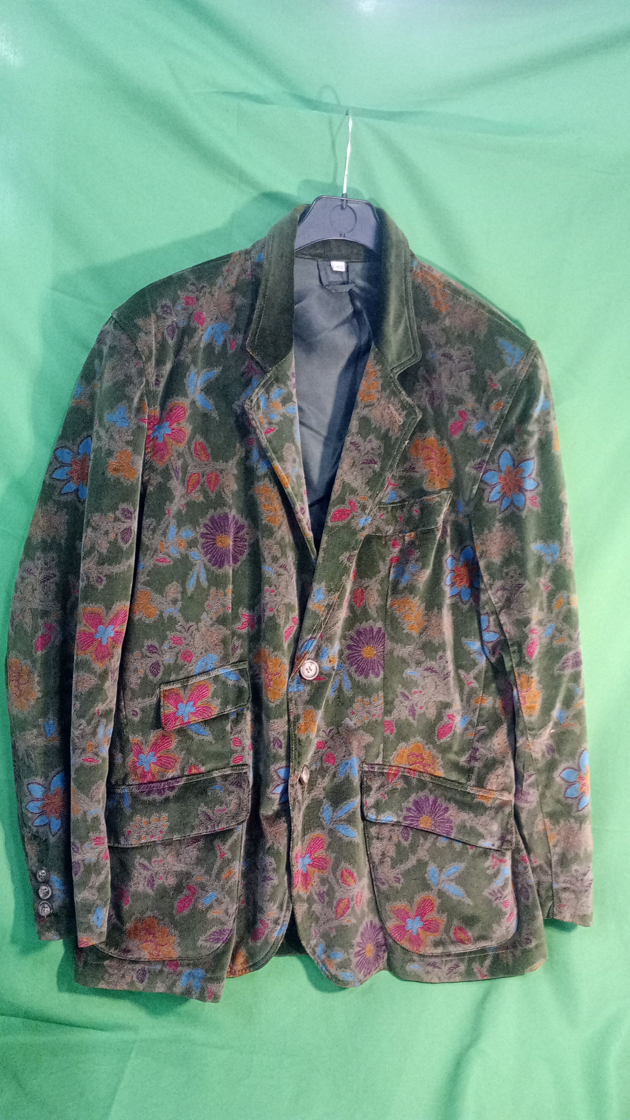 JOHNNY LAMBS giacca velluto verde