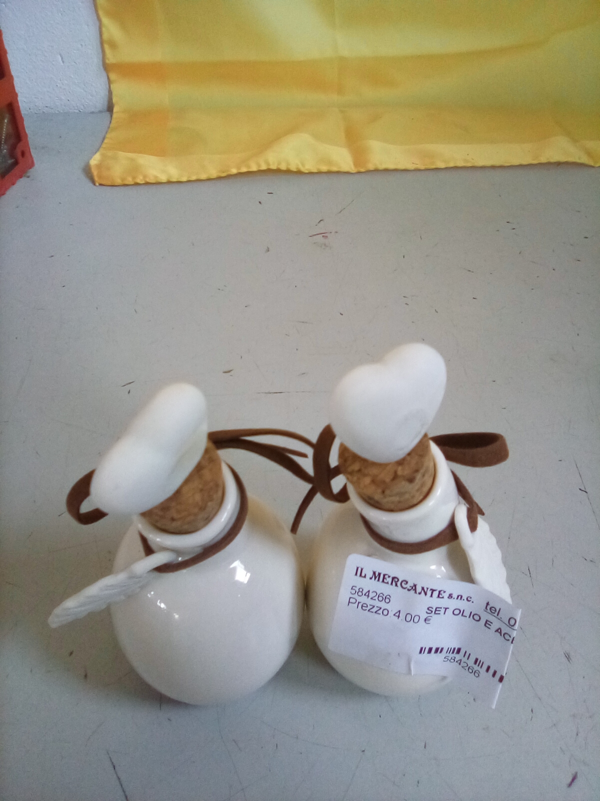 SET OLIO E ACETO TAPPO CUORE