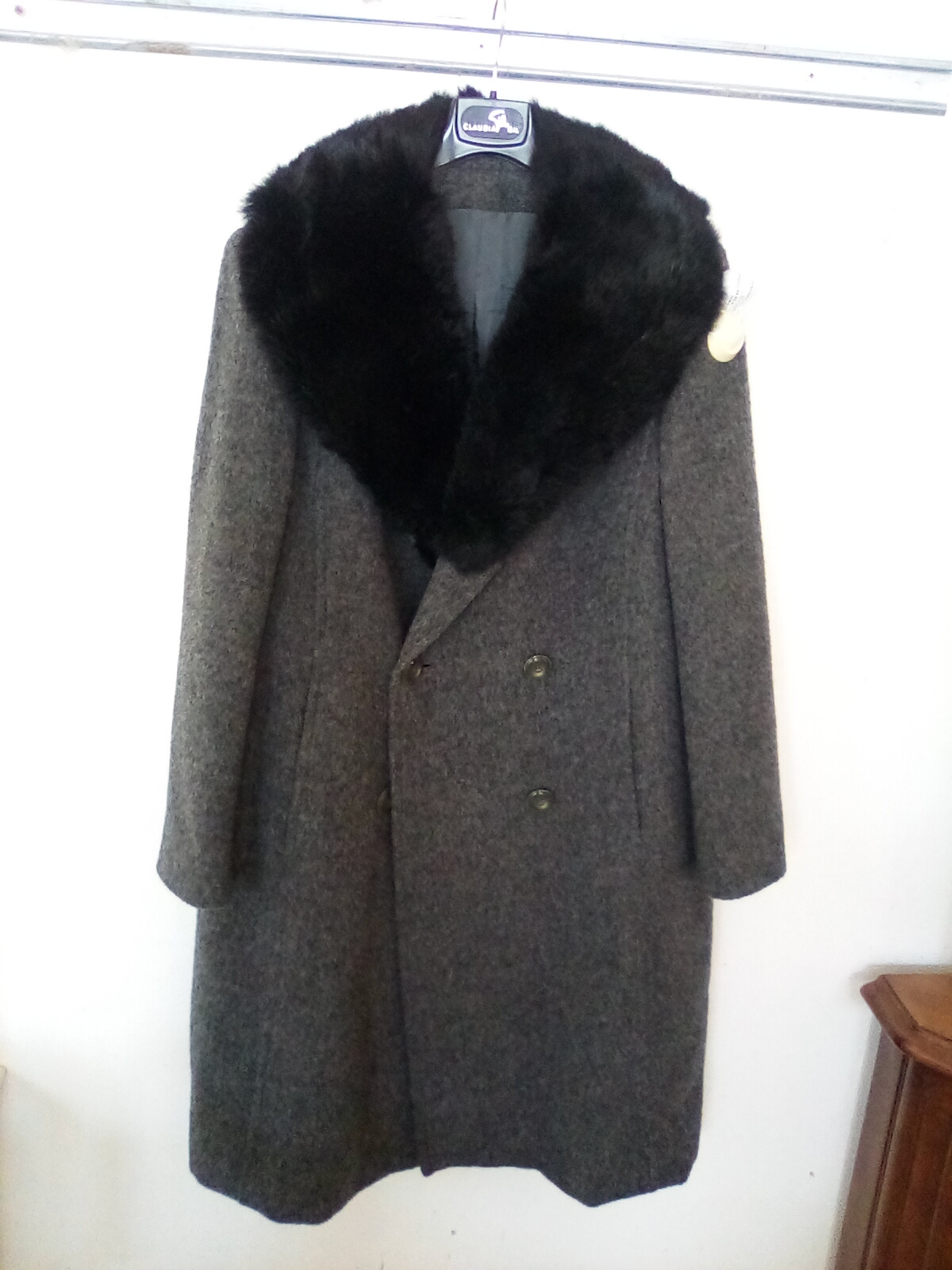 cappotto lanificio CONTE collo in pelliccia