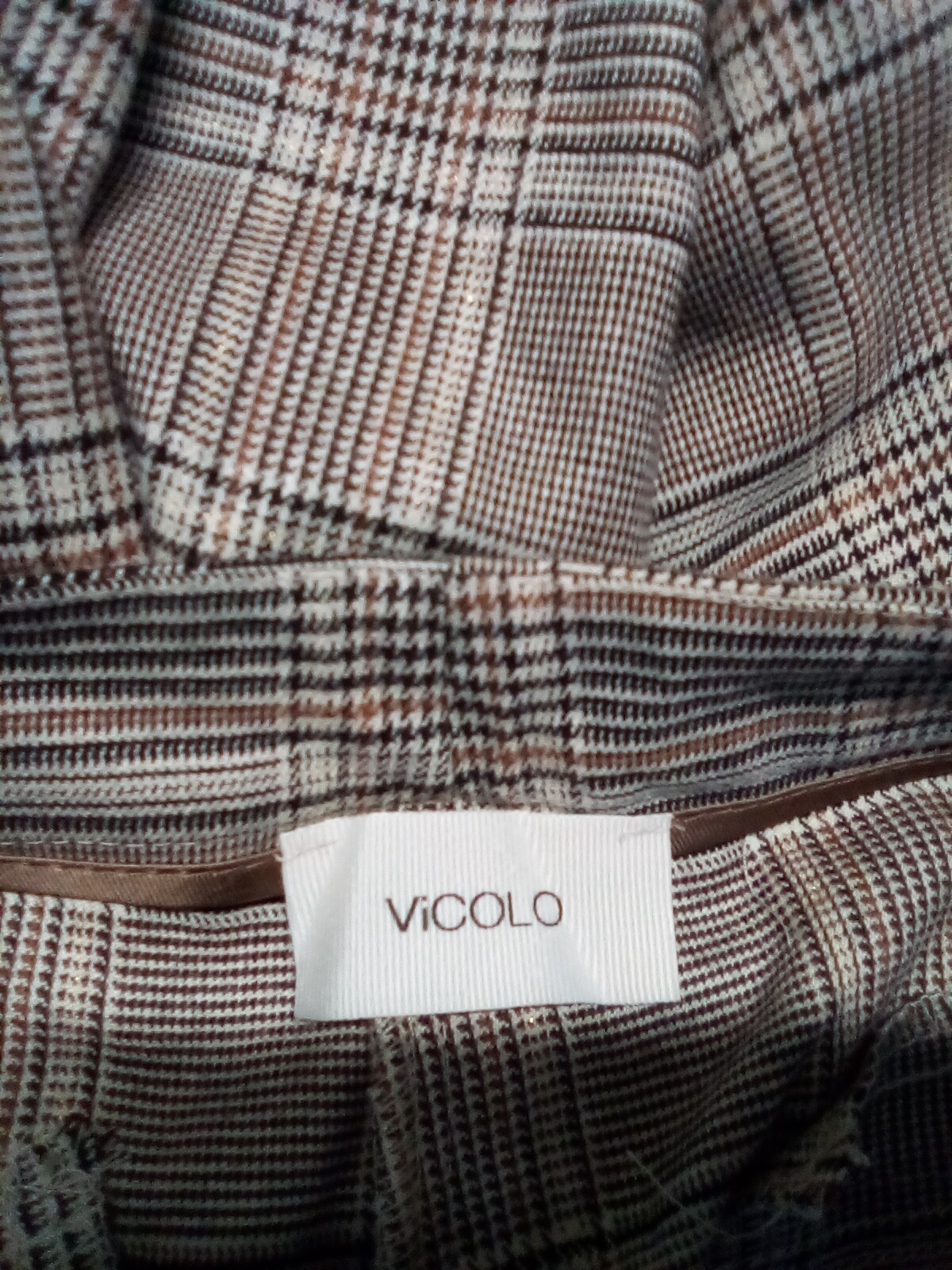 pant. grigio a quadri VICOLO