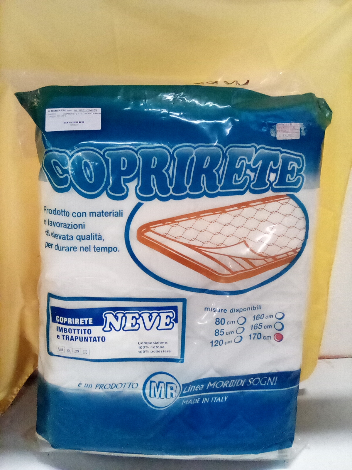 COPRIRETE 170 CM MATRIMONIALE 