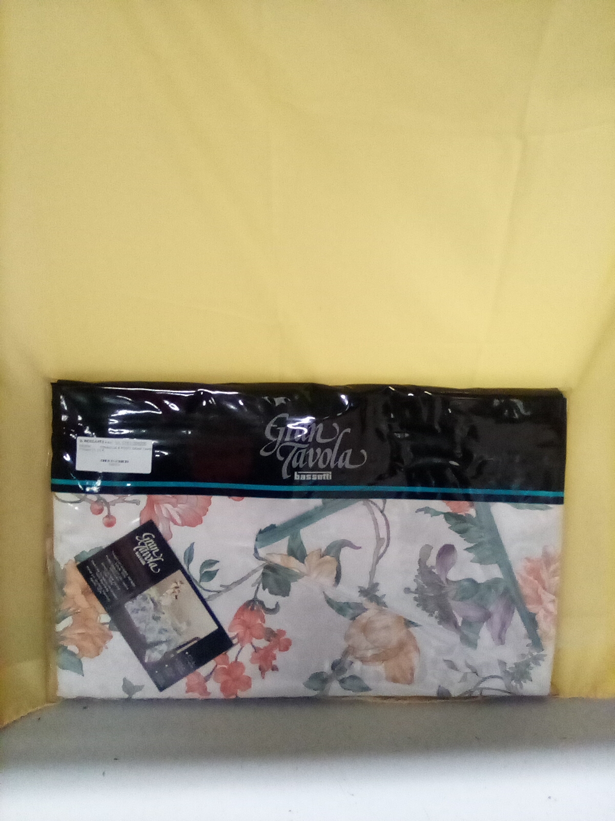 TOVAGLIA 8 POSTI GRAN TAVOLO BASSETTI VERDE DIS FIORI