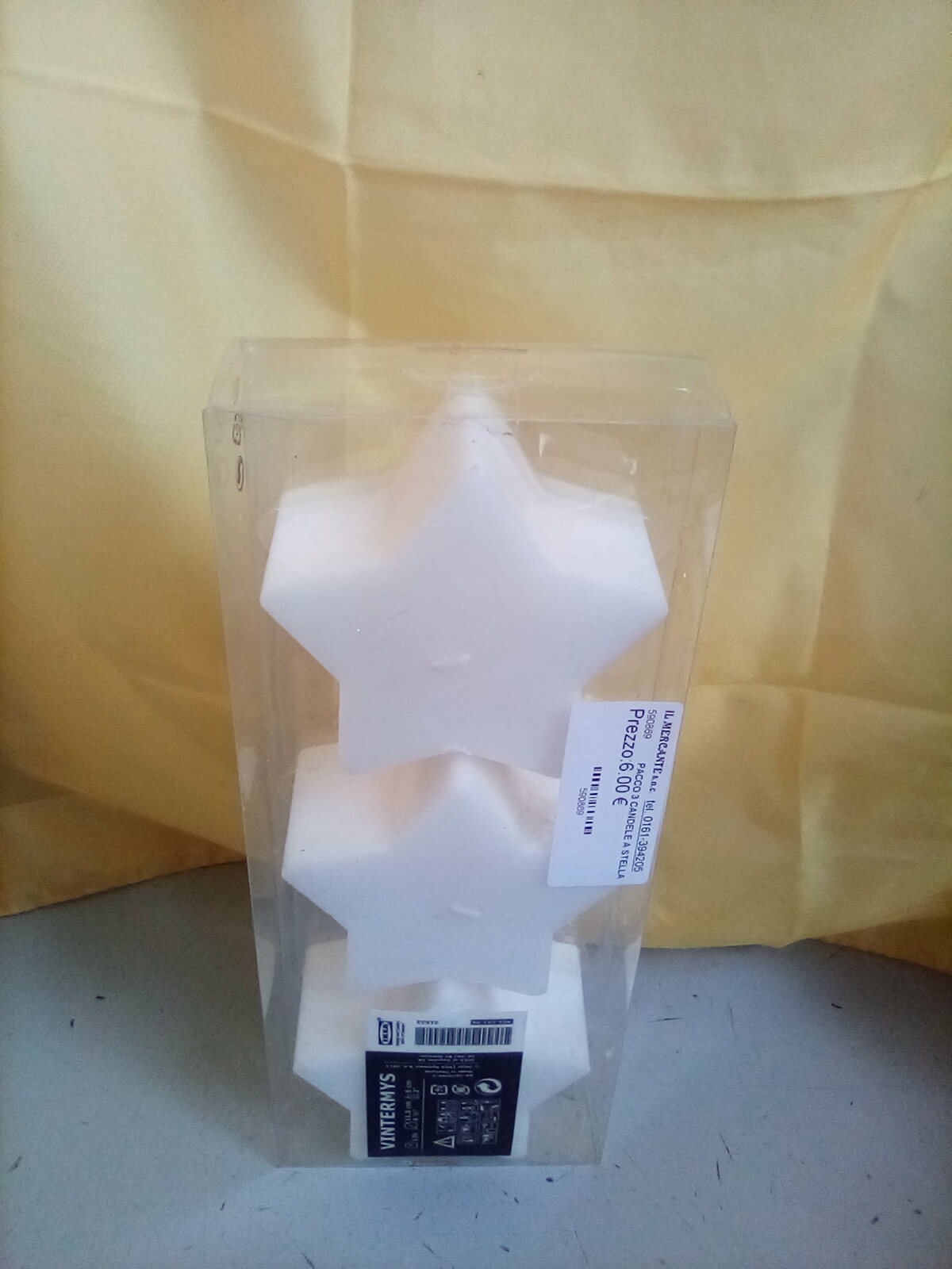 PACCO 3 CANDELE A STELLA