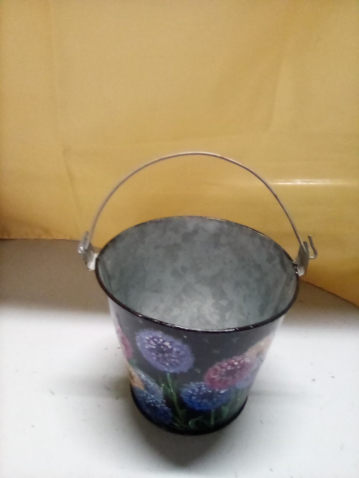  Secchiello nero dipinto a mano piccolo