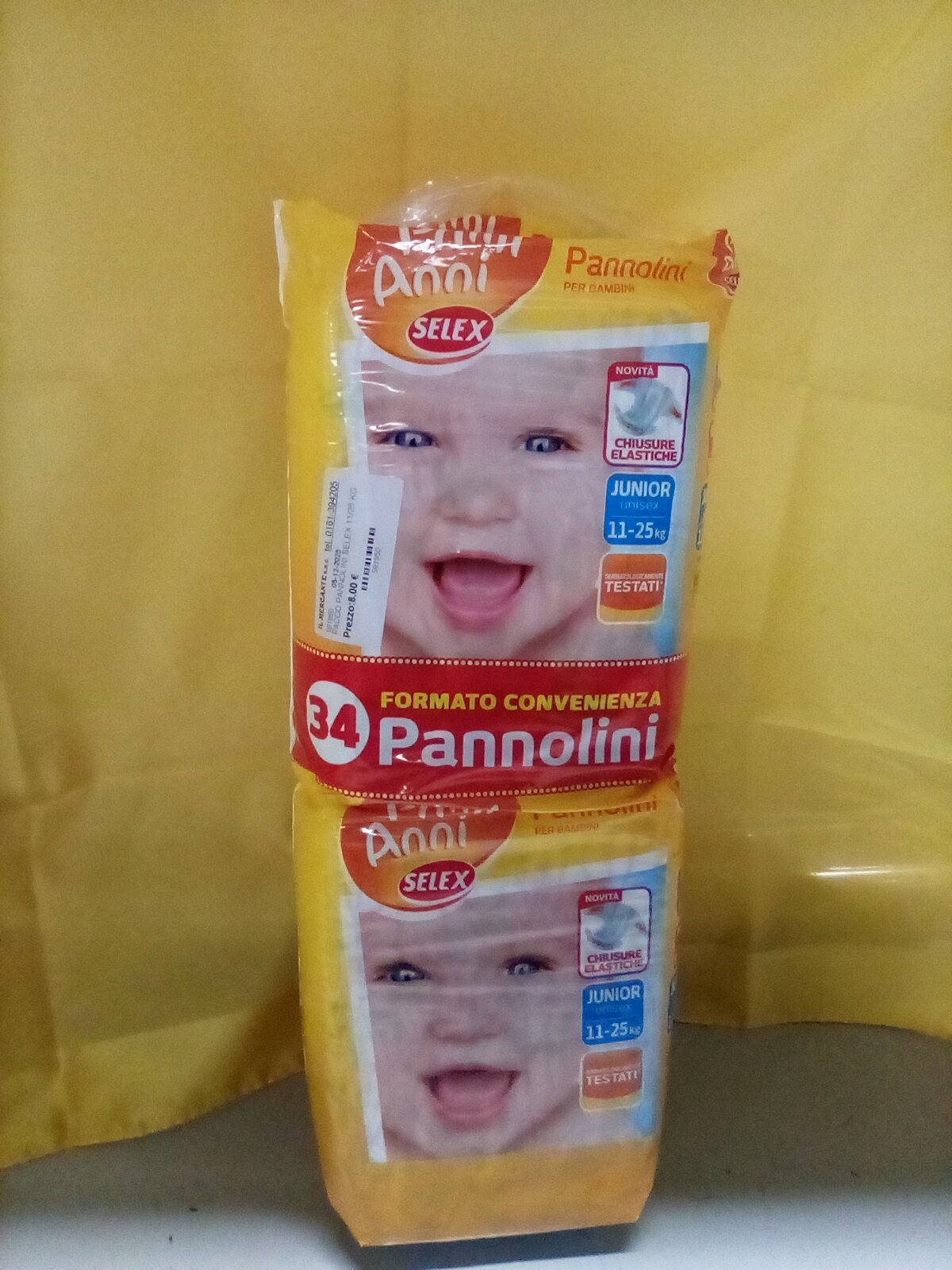 PACCO PANNOLINI SELEX 11/25 KG