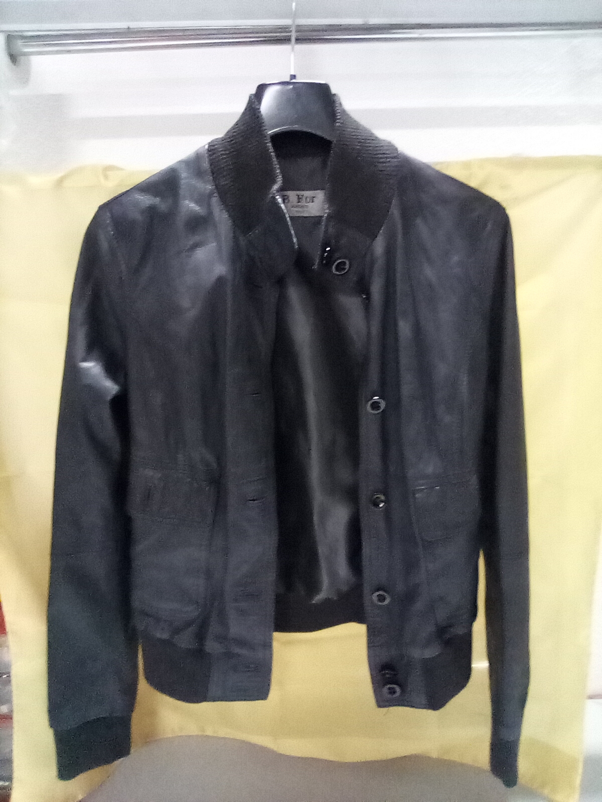 GIACCA PELLE BLU B FOR