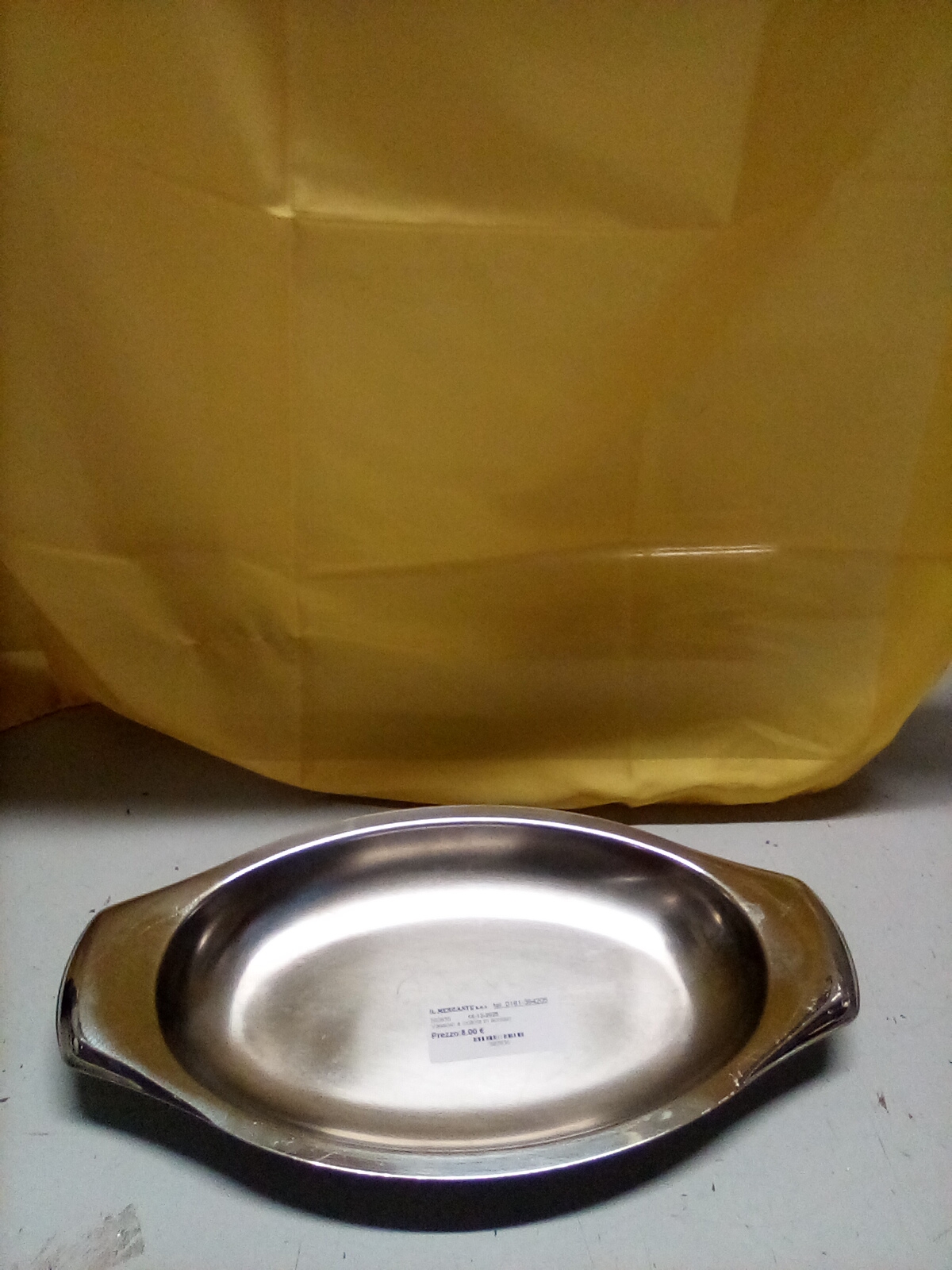  Vassoio a ciotola in acciaio 