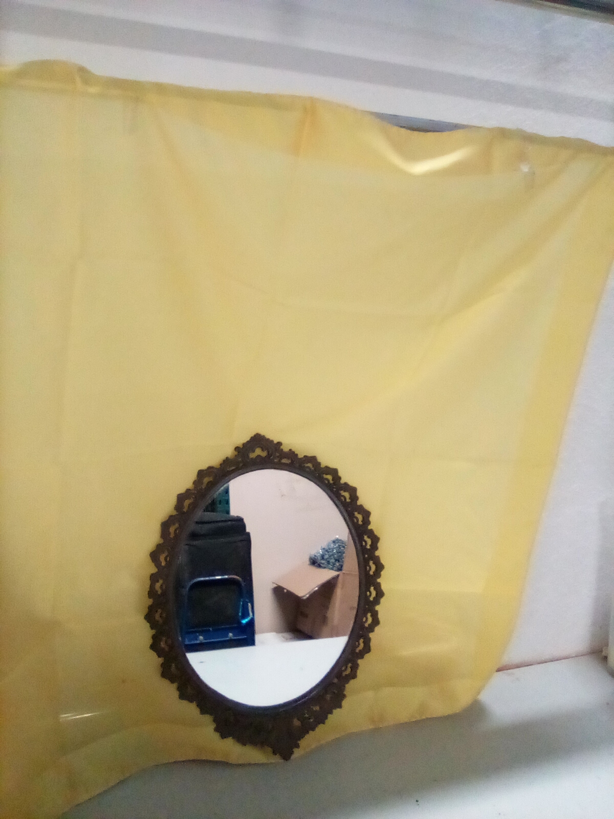 SPECCHIO BORDO IN OTTONE 