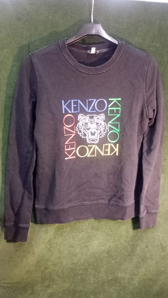 KENZO felpa nera con scritte colorate