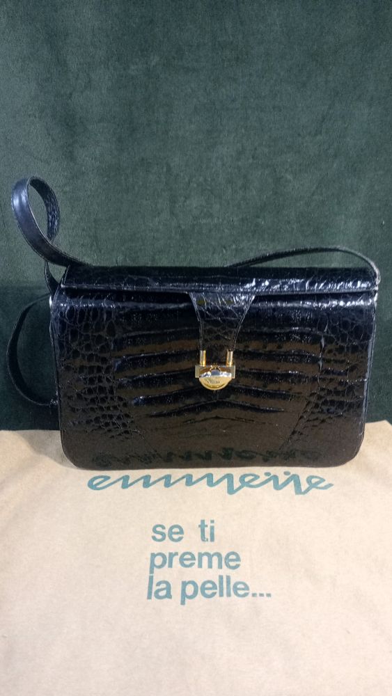 borsa in COCCODRILLO nera