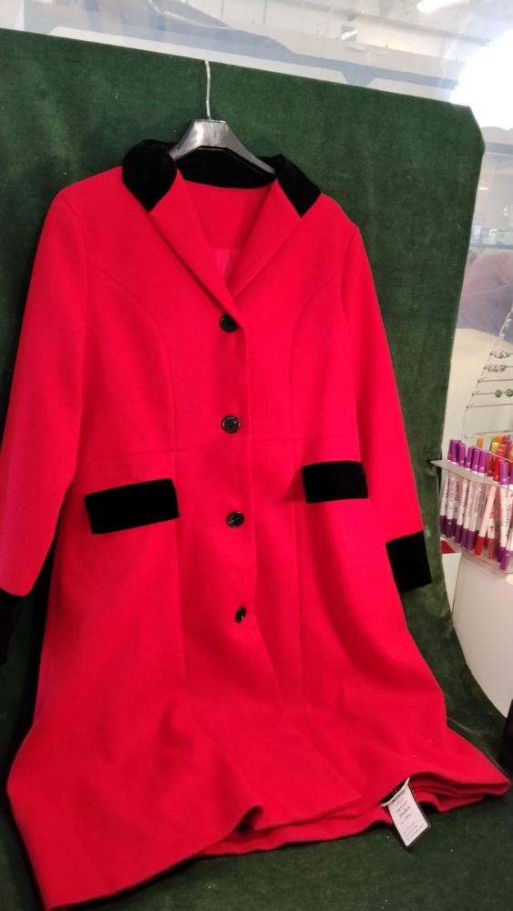 RETRO VINTAGE giacca rossa bordi neri