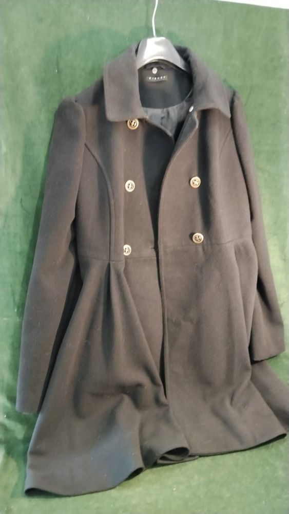 SISLEY cappotto nero 13-14 anni