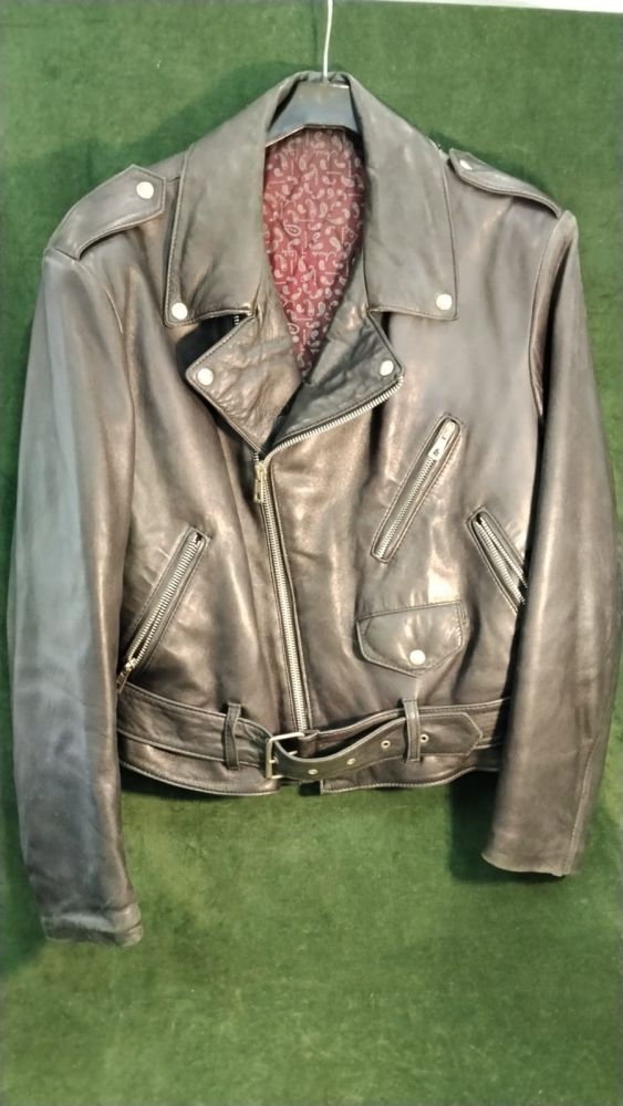 giacca in pelle "chiodo" TG.50