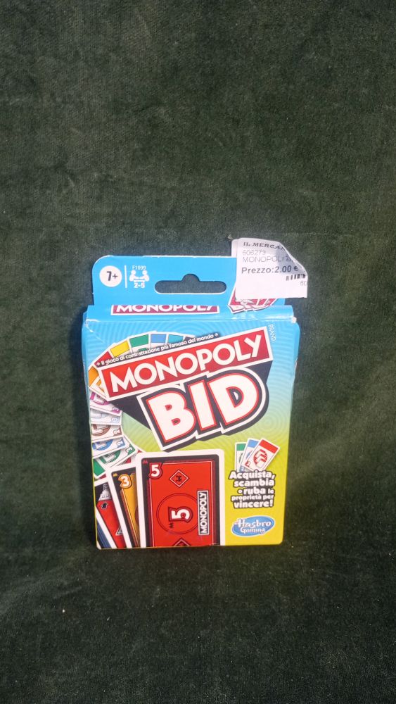 MONOPOLI BID gioco da tavola portatile