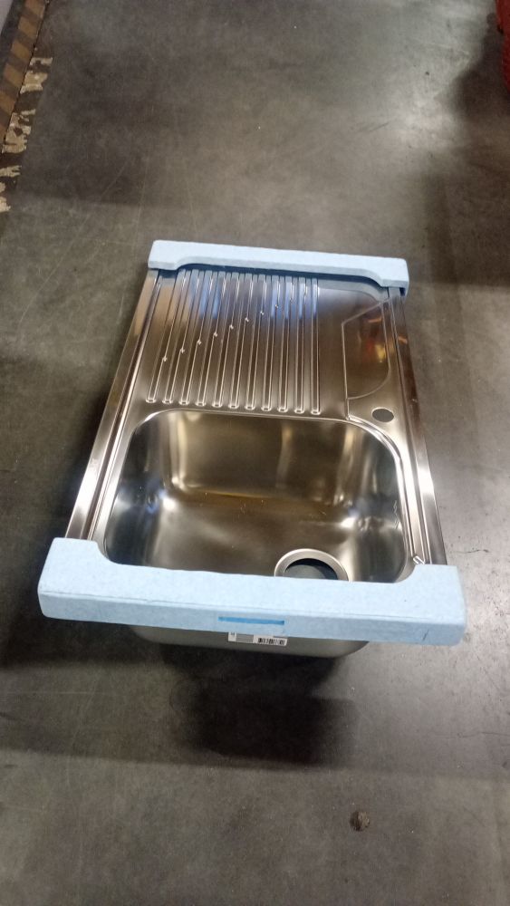 LAVADINO IN ACCIAO CON UNO VASCA PIANO GILOCCIOLATOIO
50×86