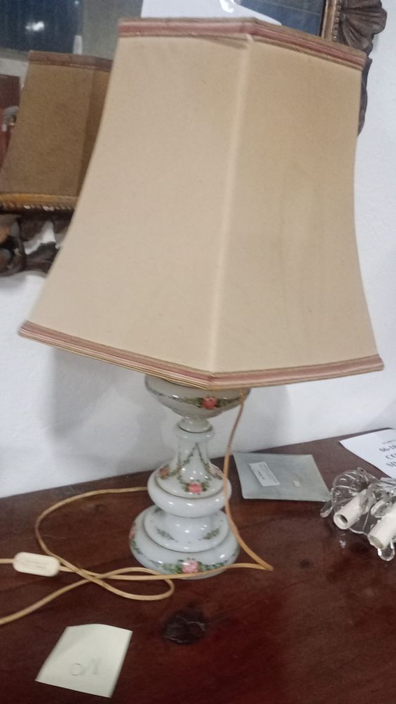 LAMPADA DA TAVOLO IN CERAMICA DIPINTA A MANO